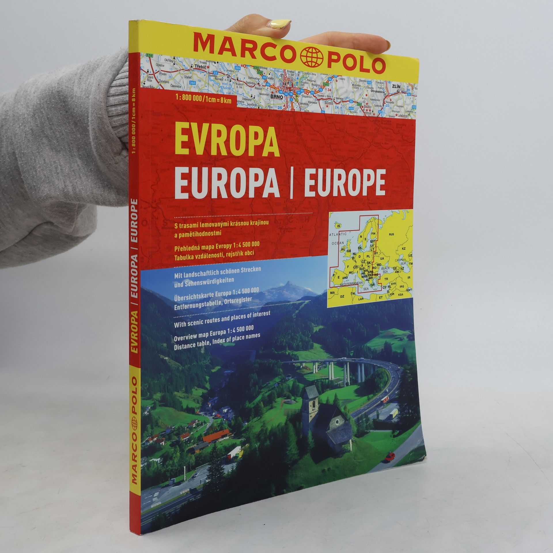 Kolektiv autorů Evropa. Europa Atlas 1:800 000, 1:4 500 000