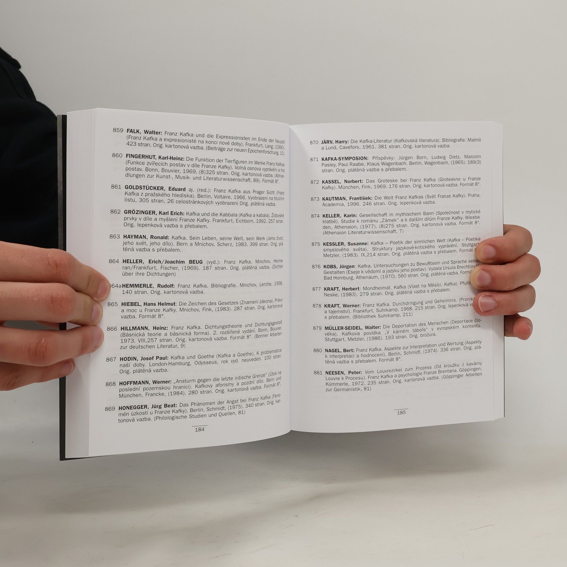 Herbert Blank V Kafkově knihovně. In Kafkas Bibliothek