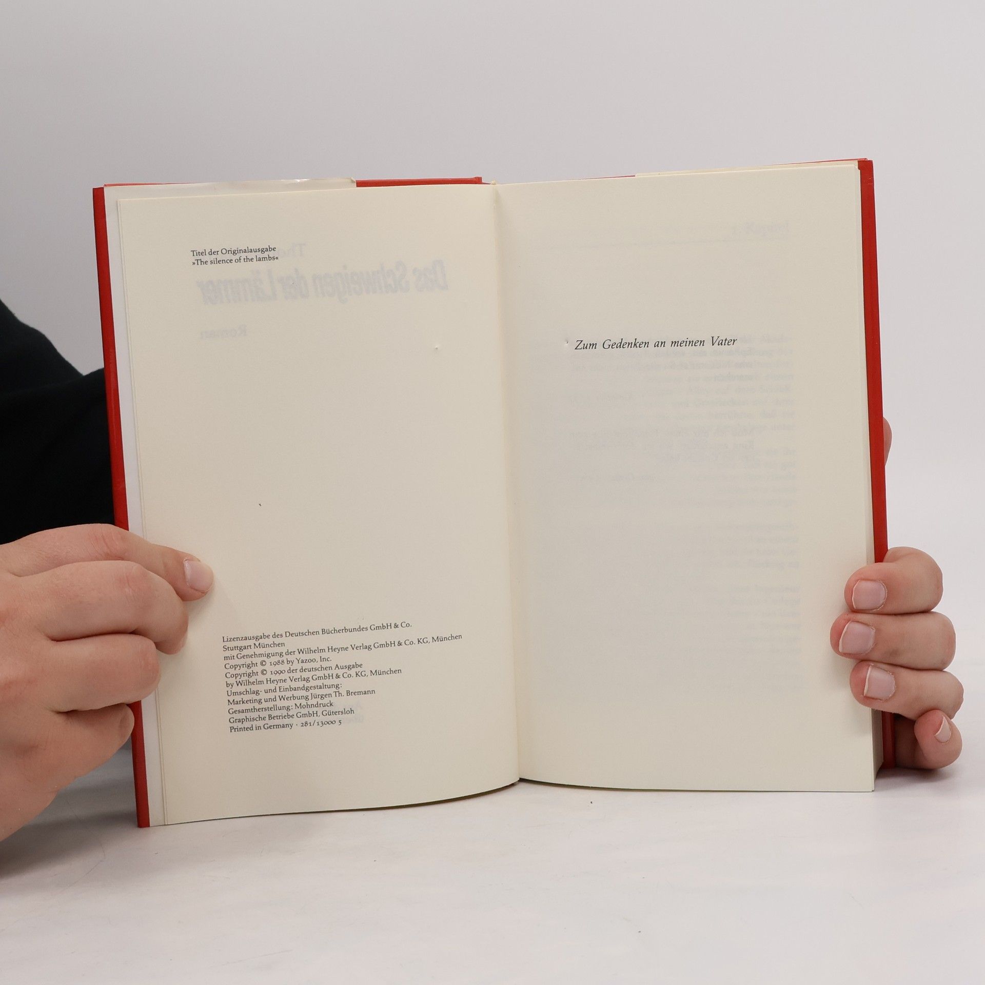 Thomas Harris Das Schweigen der Lämmer