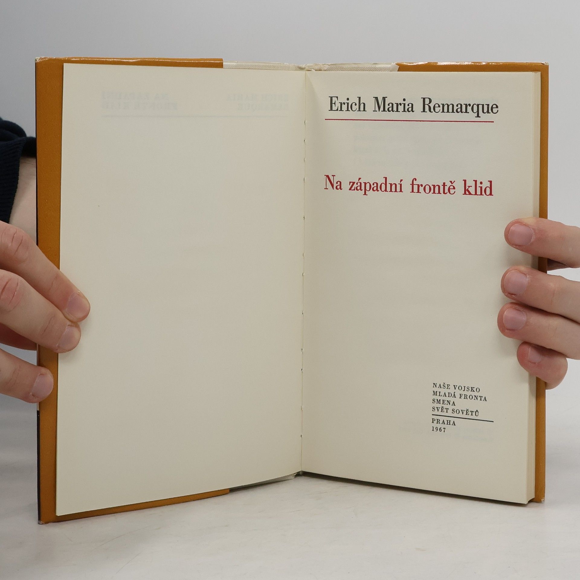 Erich Maria Remarque Na západní frontě klid