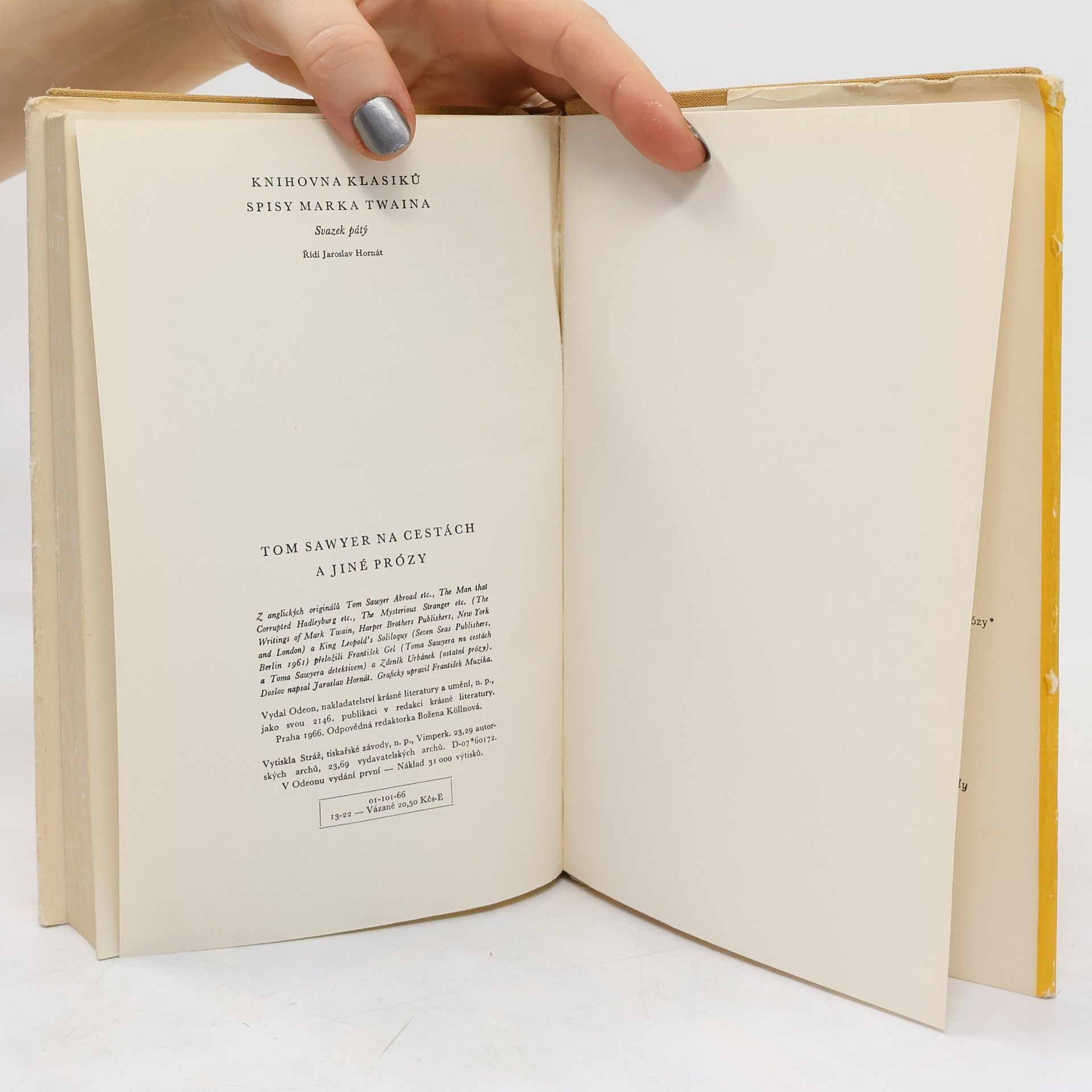 Mark Twain Tom Sawyer na cestách a jiné prózy