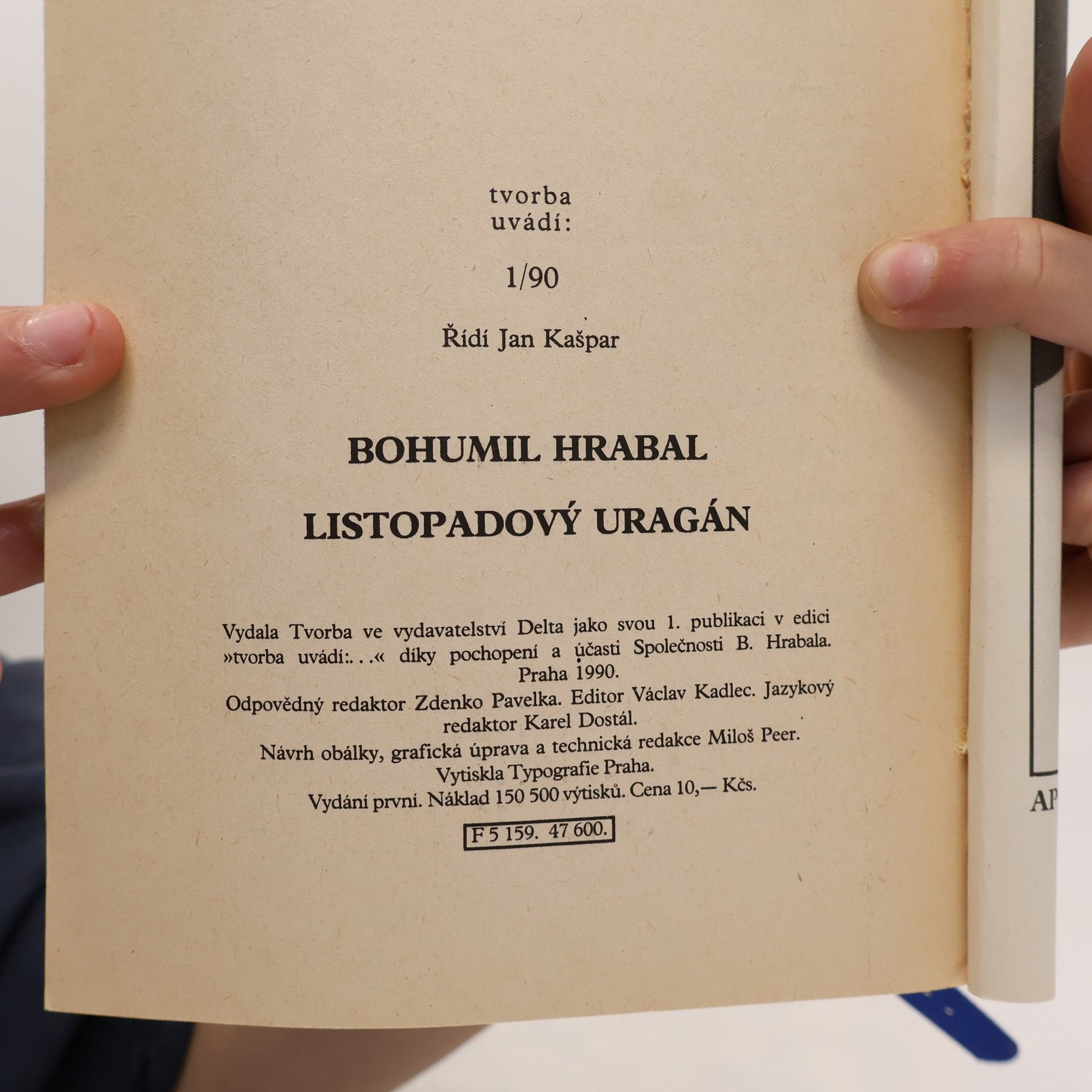 Bohumil Hrabal Listopadový uragán