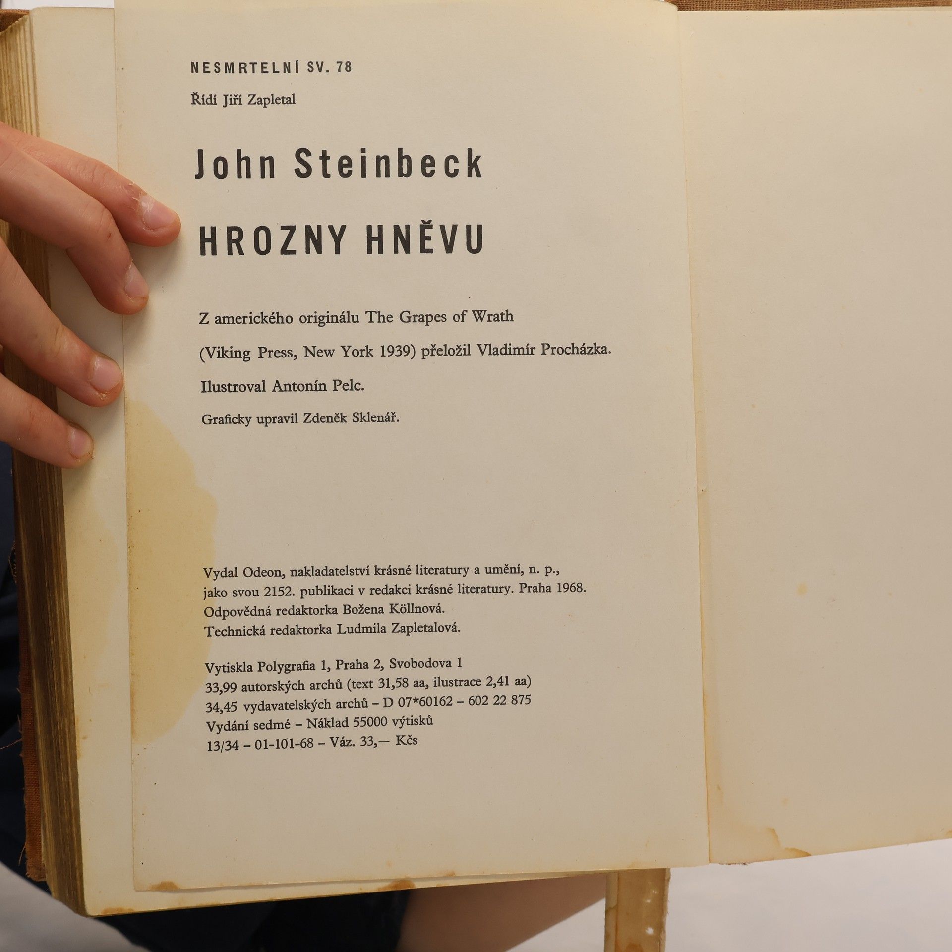 John Steinbeck Hrozny hněvu