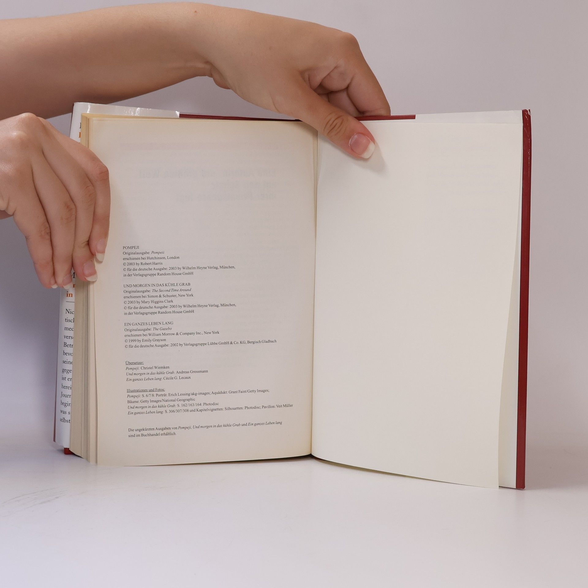 Mary Higgins Clark Readers Digest Auswahlbücher. Pompeji. Und Morgen in das Kühle grab. Ein ganzes leben Lang