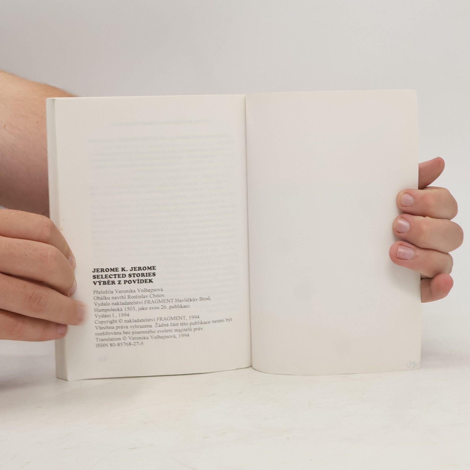 Veronika Volhejnová Výběr z povídek. Selected Stories