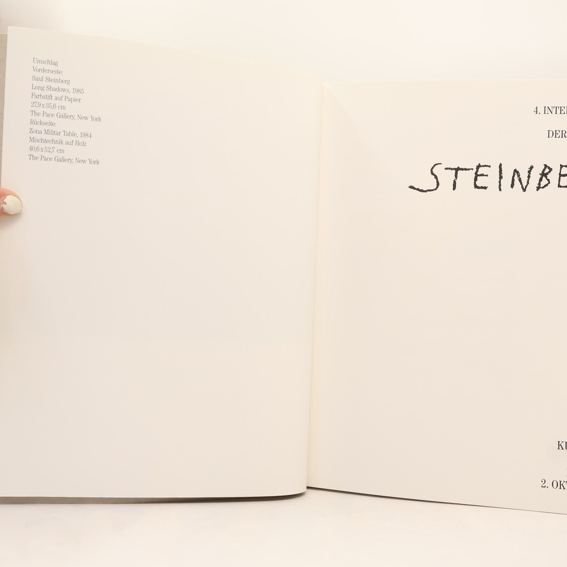 Various authors Steinberg. 4. Internationale Triennale der Zeichnung 16. 6. - 2. 10. 1988