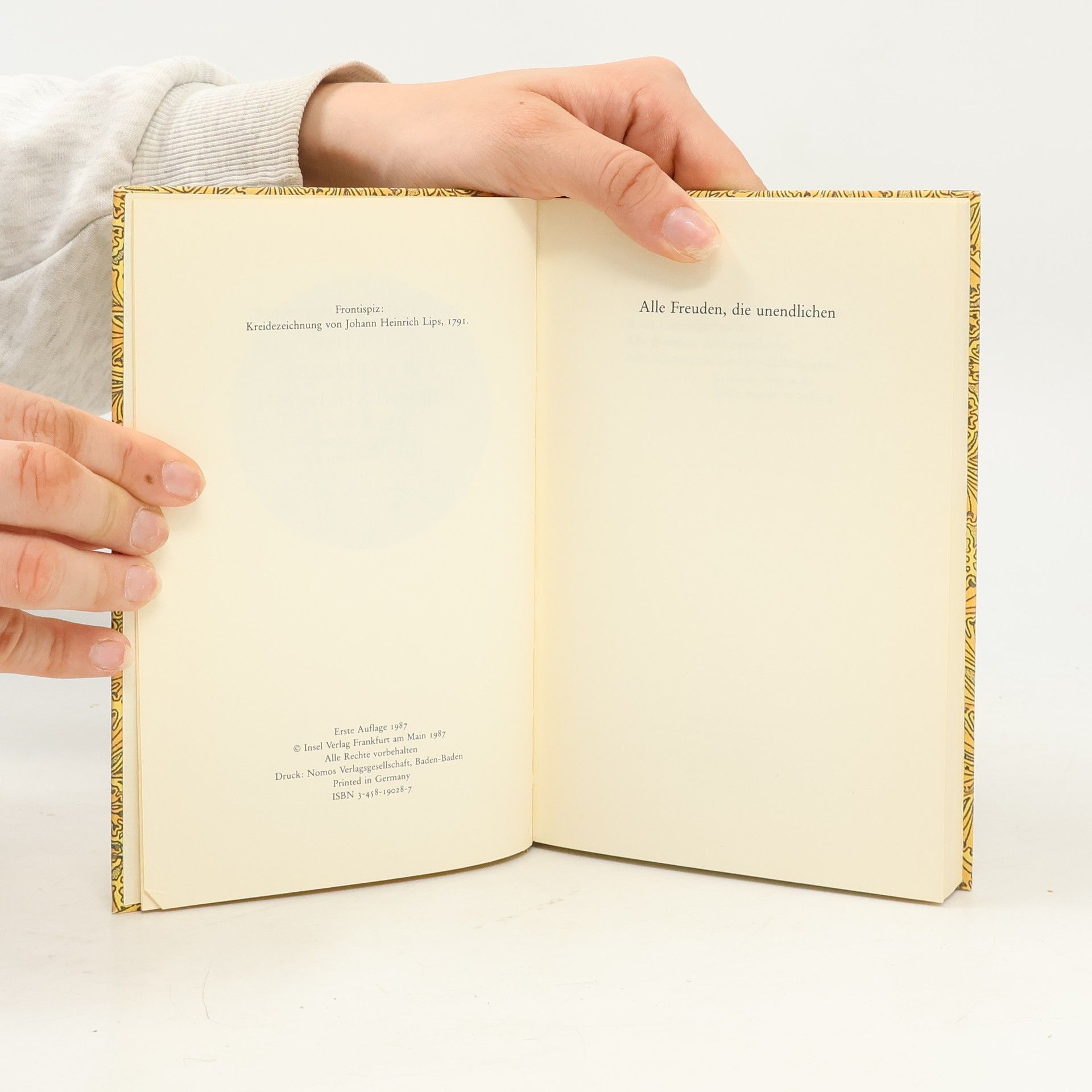 Johann Wolfgang von Goethe Alle Freuden, die unendlichen