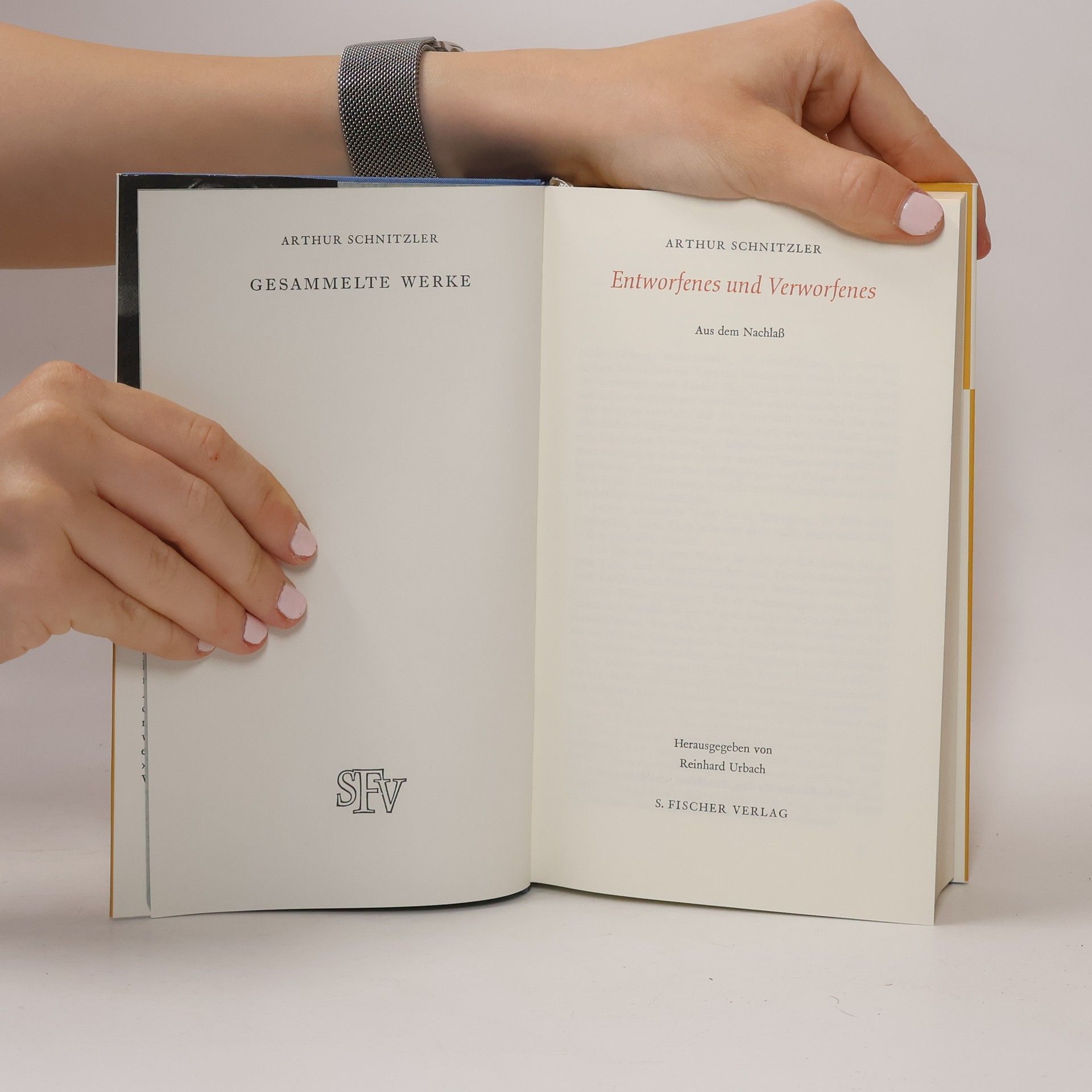 Arthur Schnitzler Entworfenes und Verworfenes