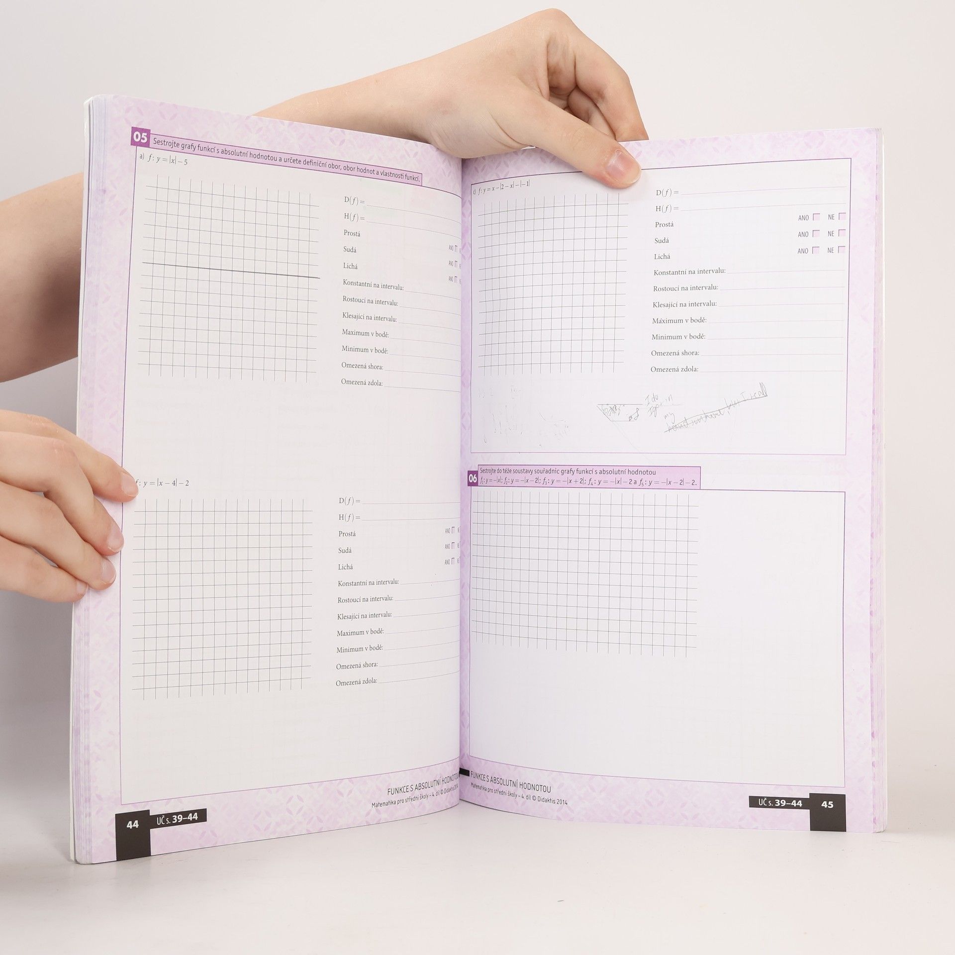 Magda Králová Matematika pro střední školy. 4. díl, Funkce I. Pracovní sešit