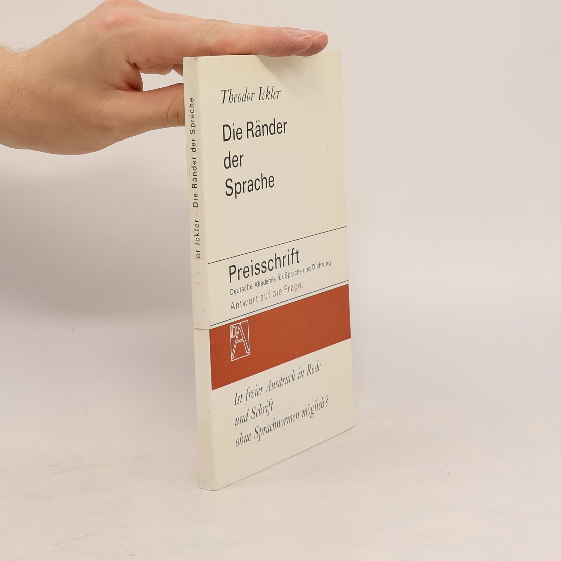 Theodor Ickler Die Ränder der Sprache