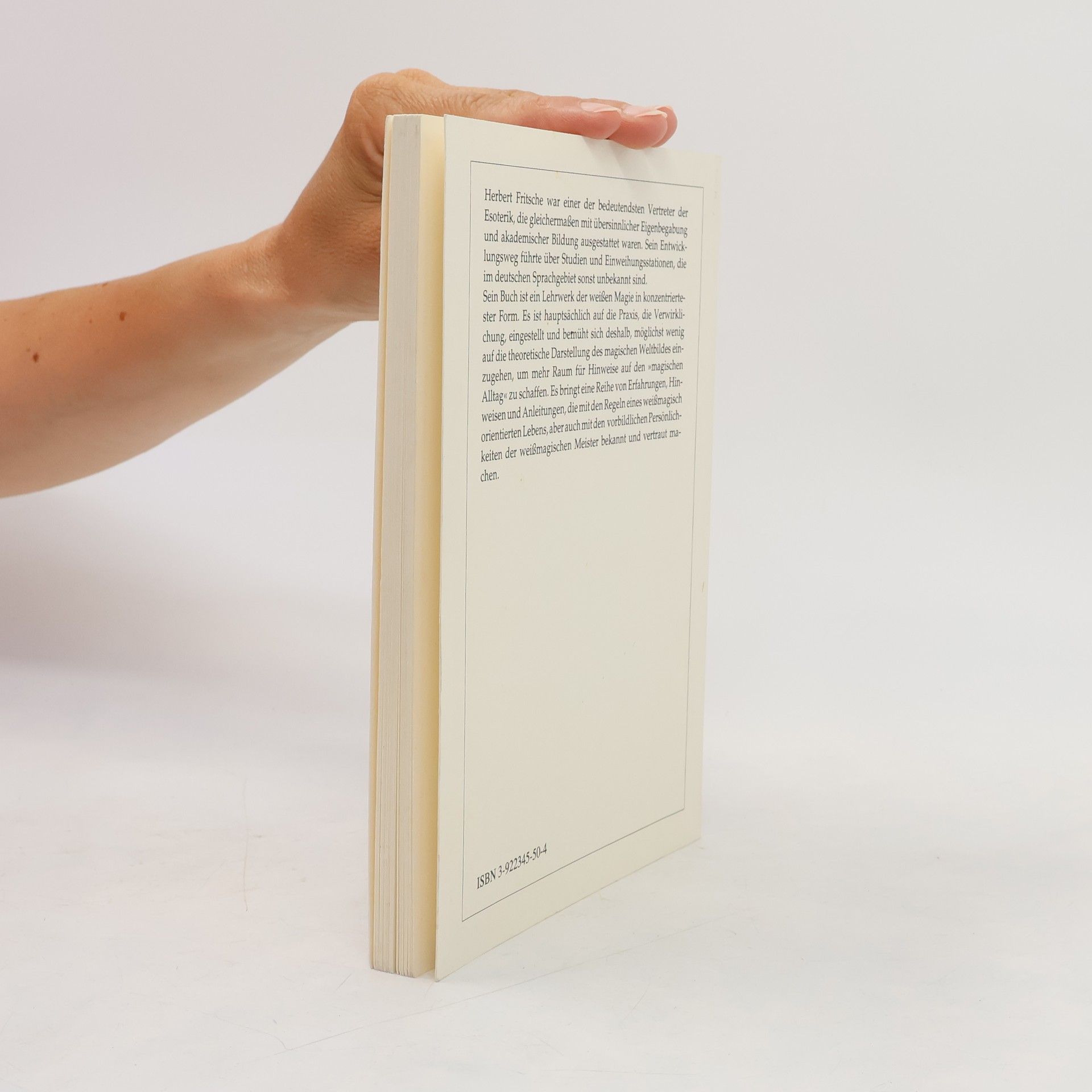 Herbert Fritsche Kleines Lehrbuch der weissen Magie