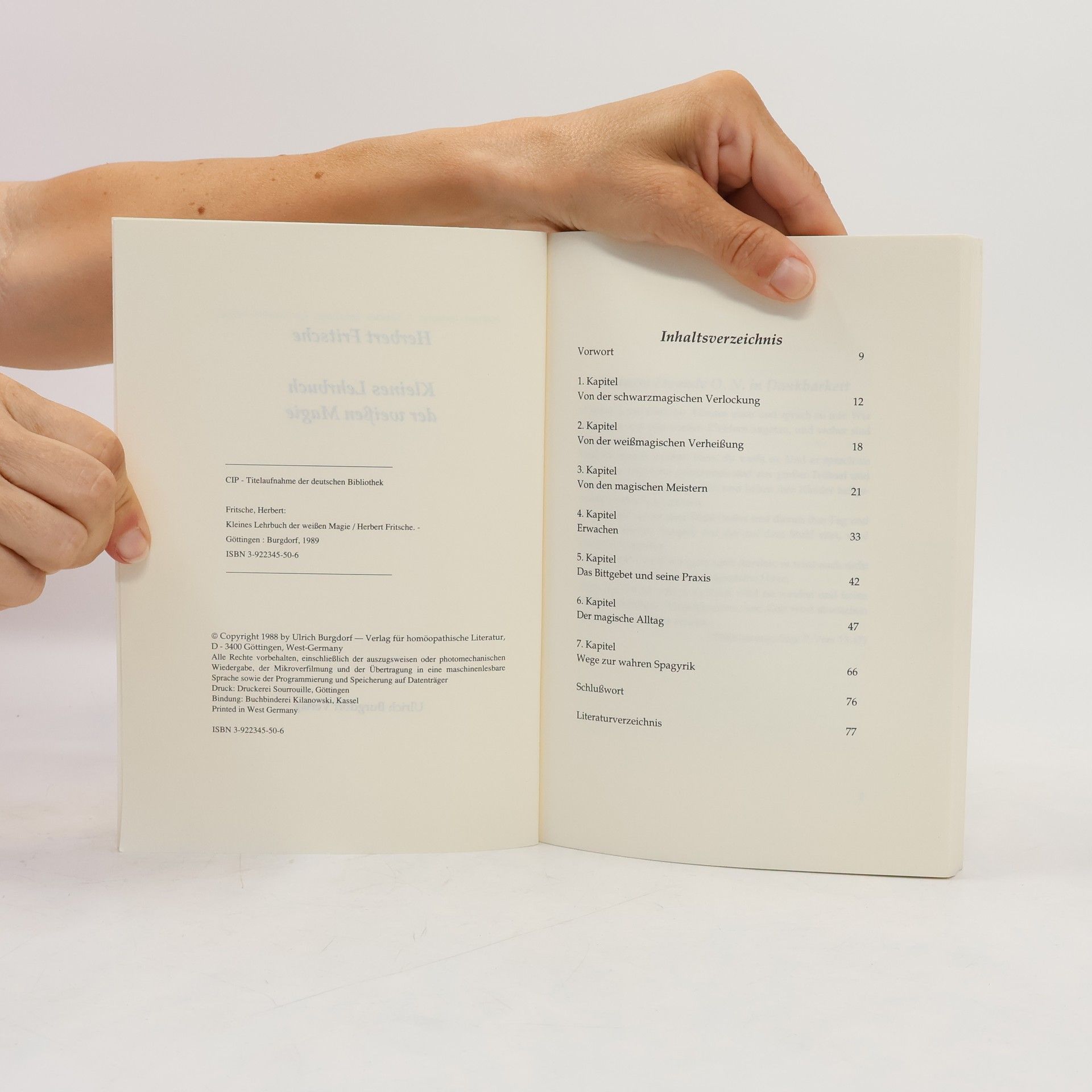 Herbert Fritsche Kleines Lehrbuch der weissen Magie