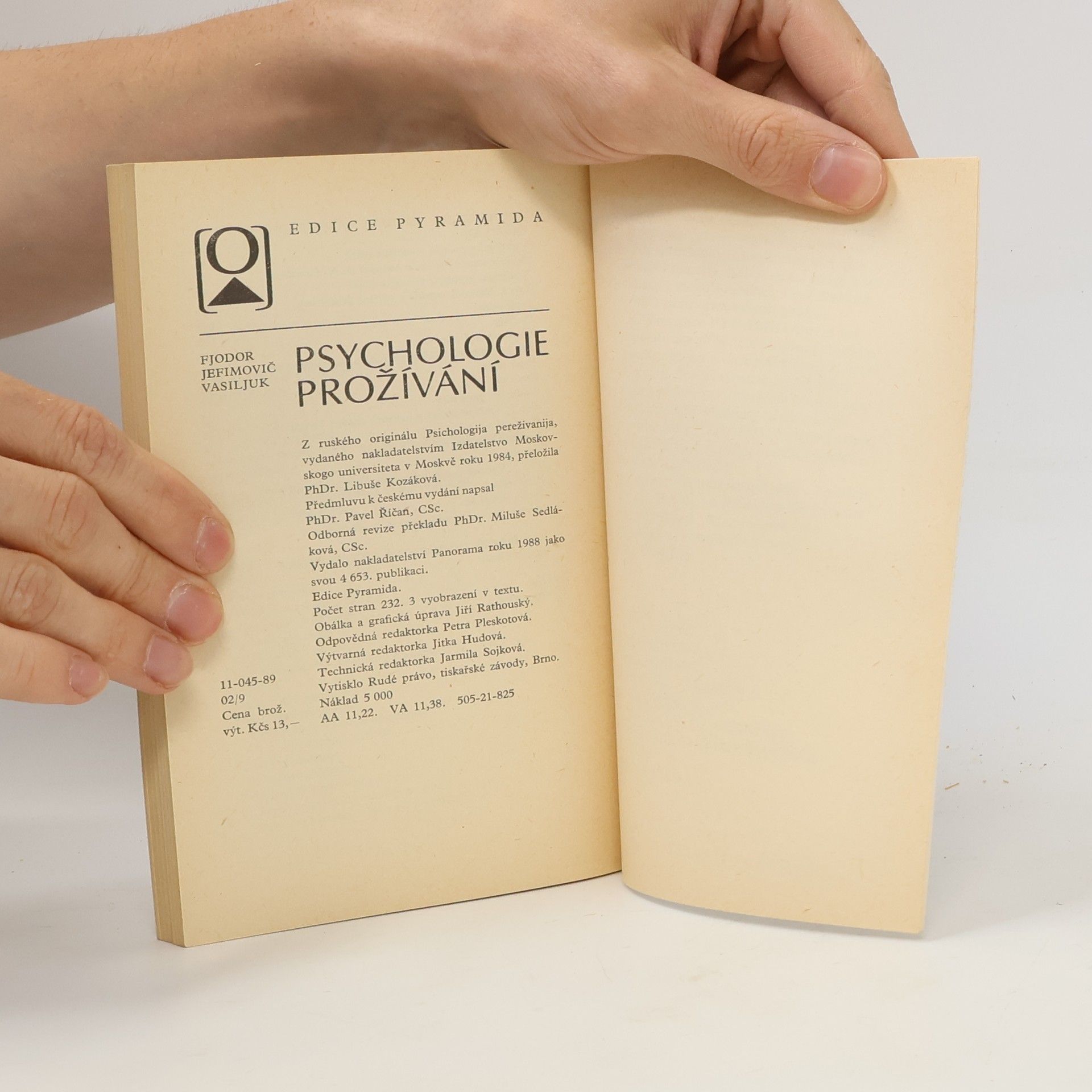 Pavel Říčan Psychologie prožívání