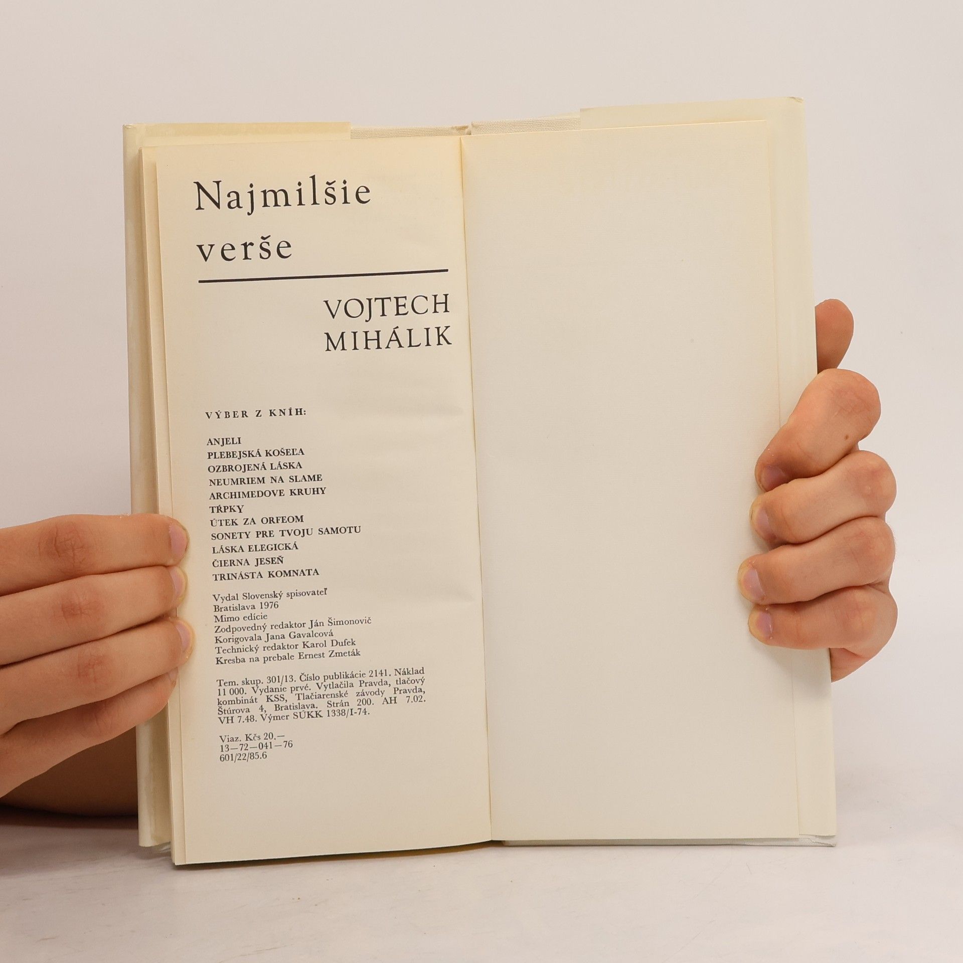 Vojtech Mihálik Najmilšie verše