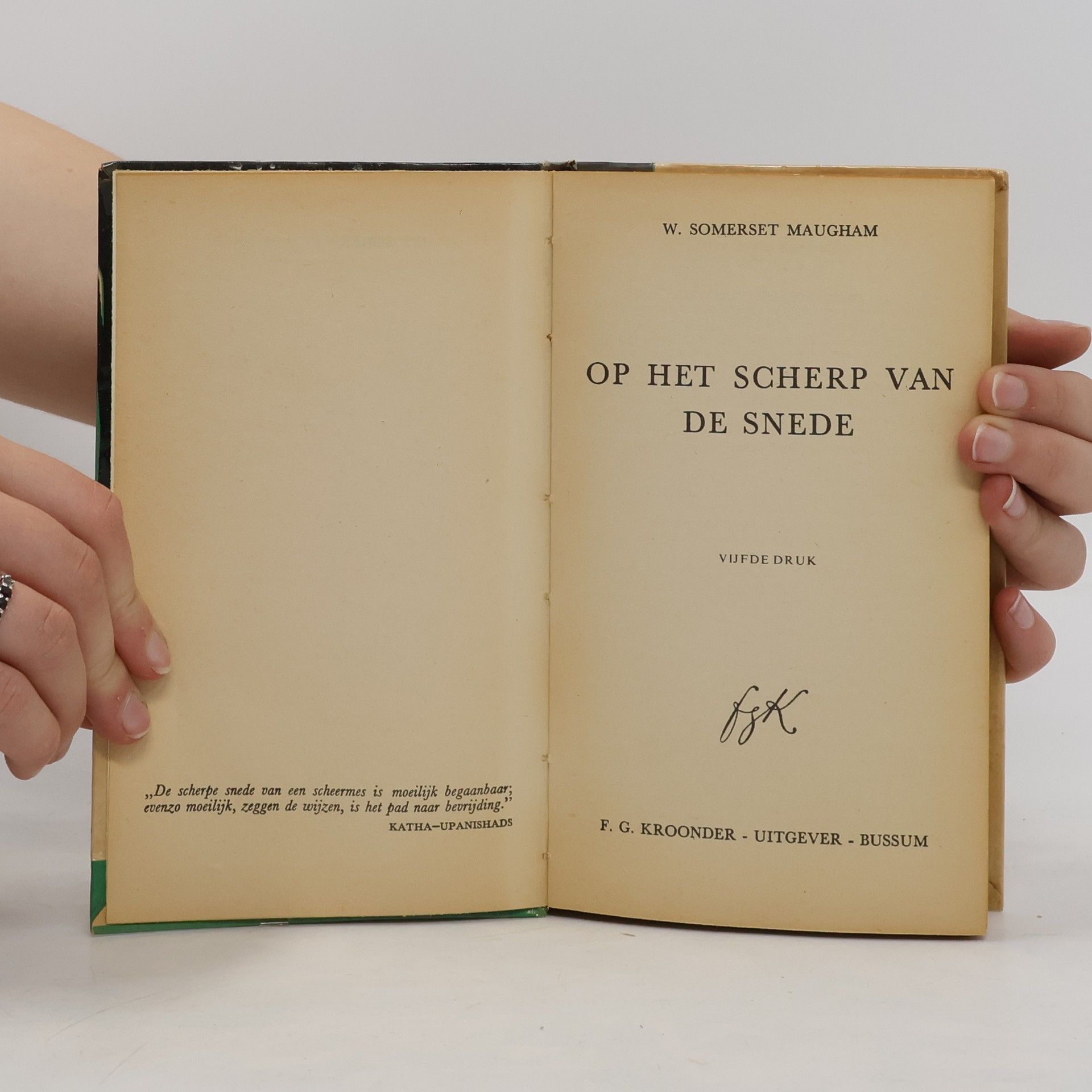 William Somerset Maugham Op het scherp van de snede