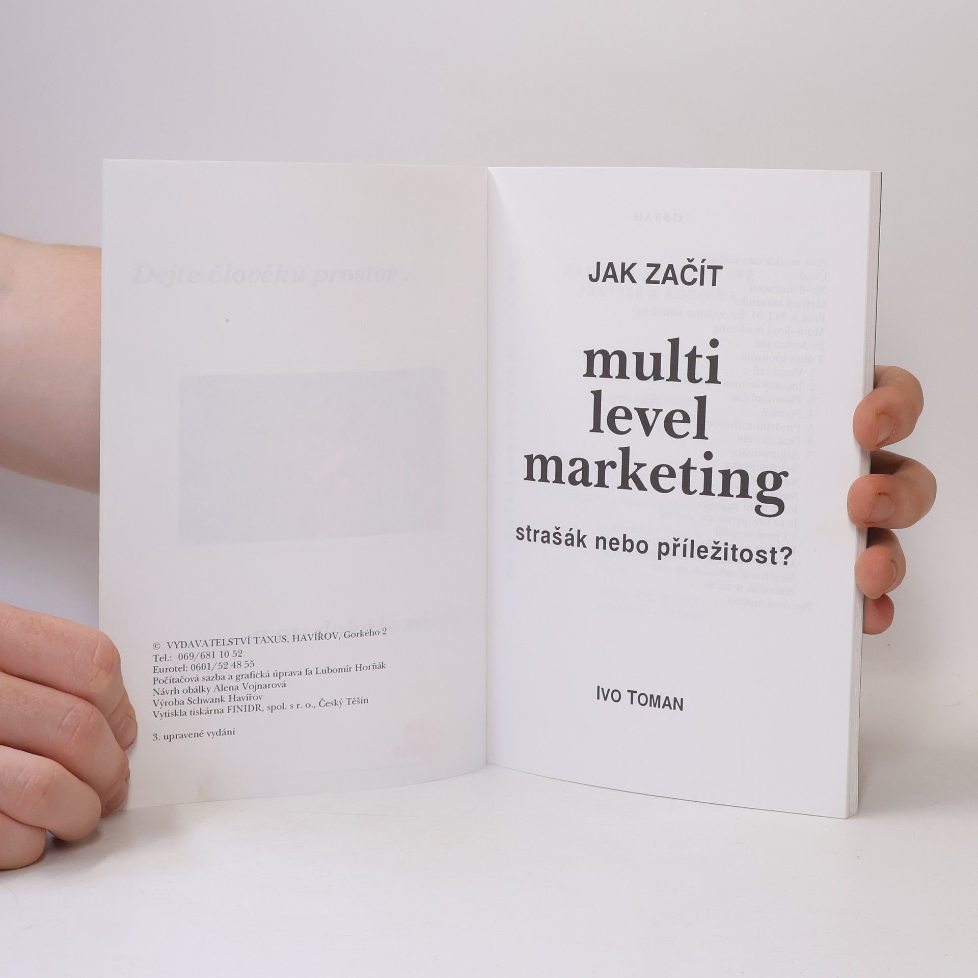 Ivo Toman Jak začít Multi Level Marketing