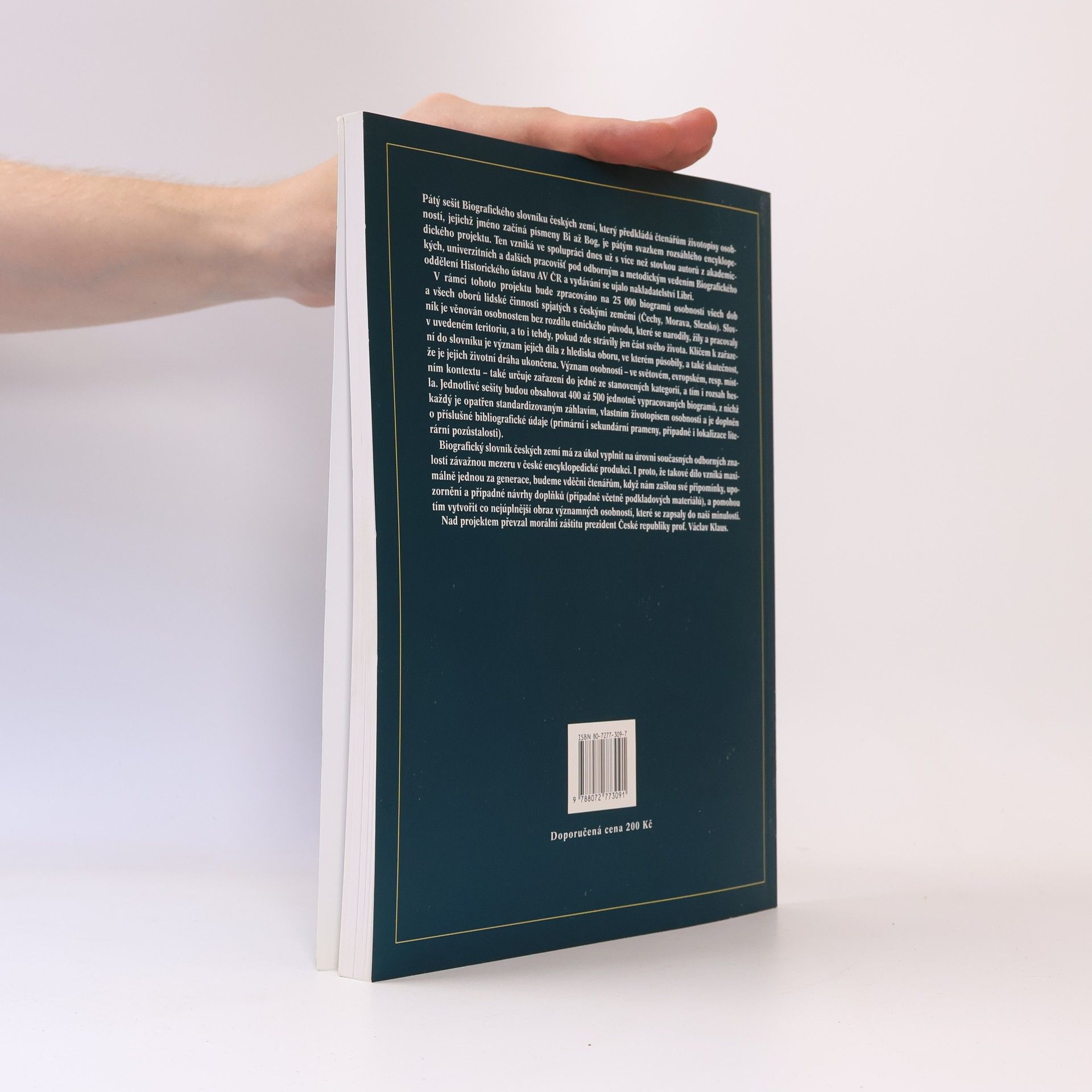 * antologie Biografický slovník českých zemí, 5. sešit (Bi–Bog)
