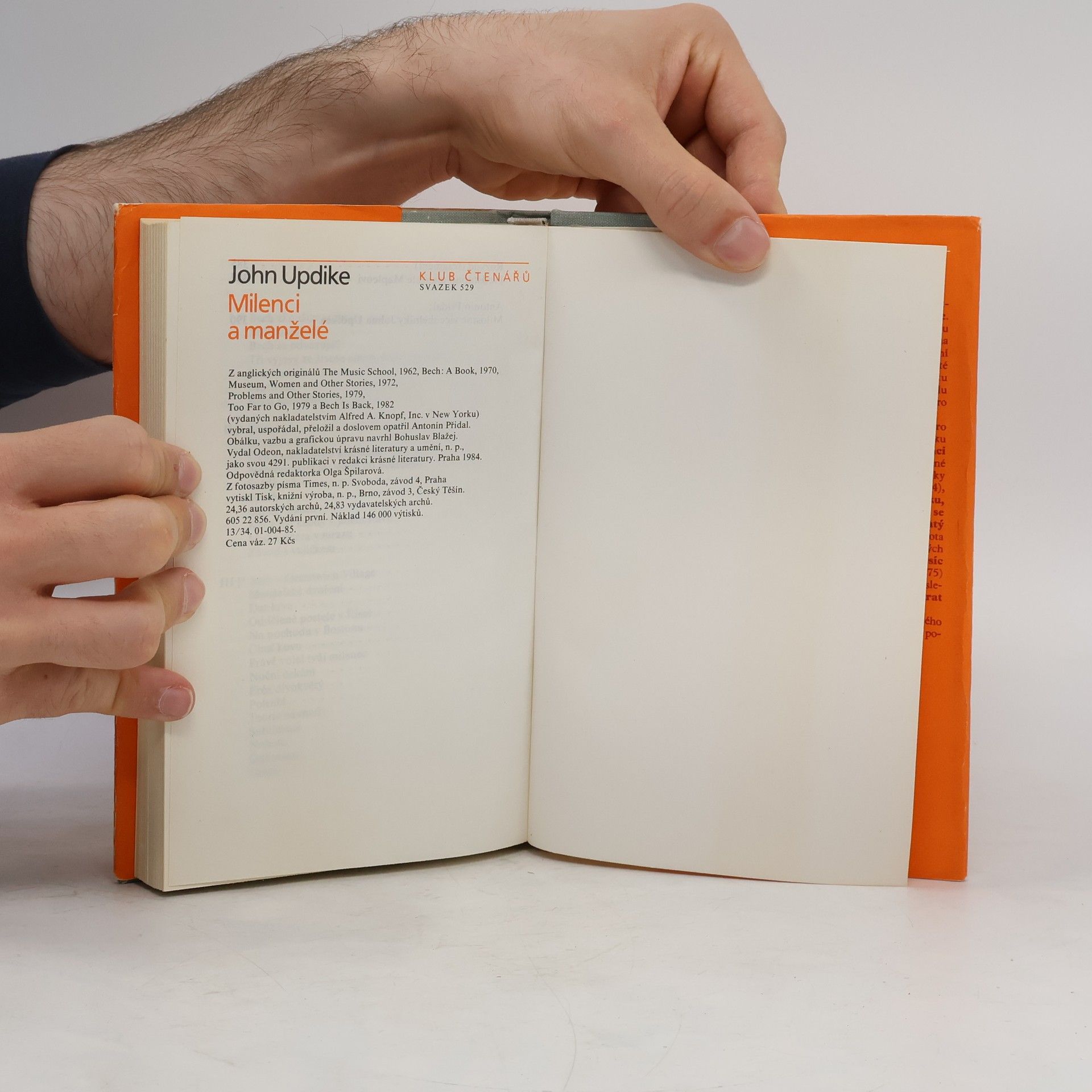 John Updike Milenci a manželé