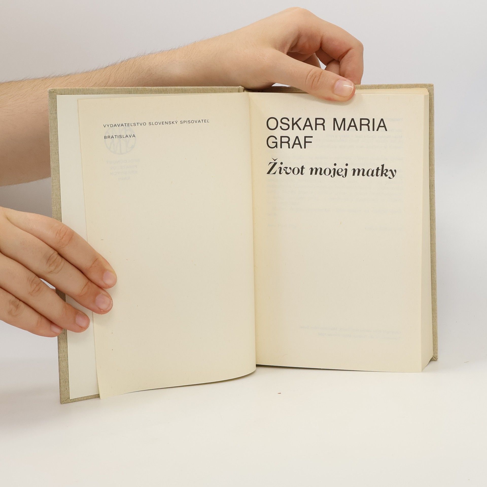 Oskar Maria Graf Život mojej matky
