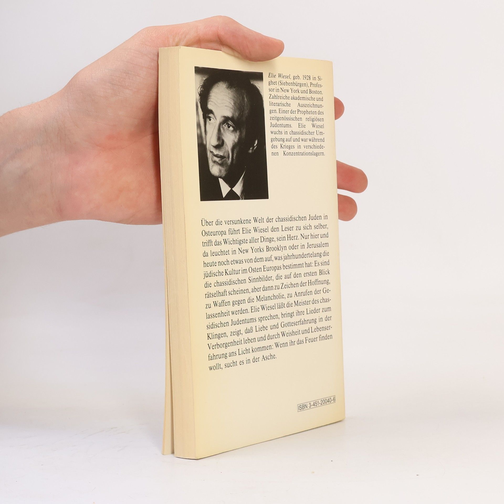 Elie Wiesel Geschichten gegen die Melancholie. die Weisheit der chassidischen Meister