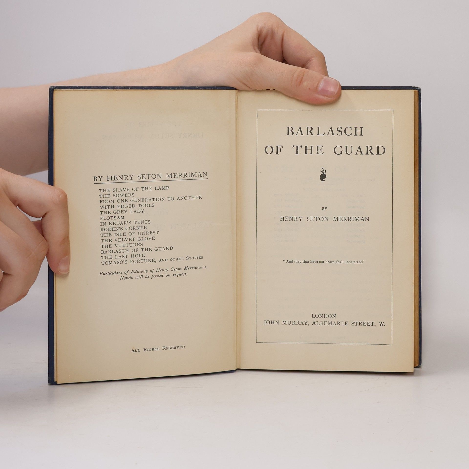 Henry Seton Merriman Barlasch of the Guard