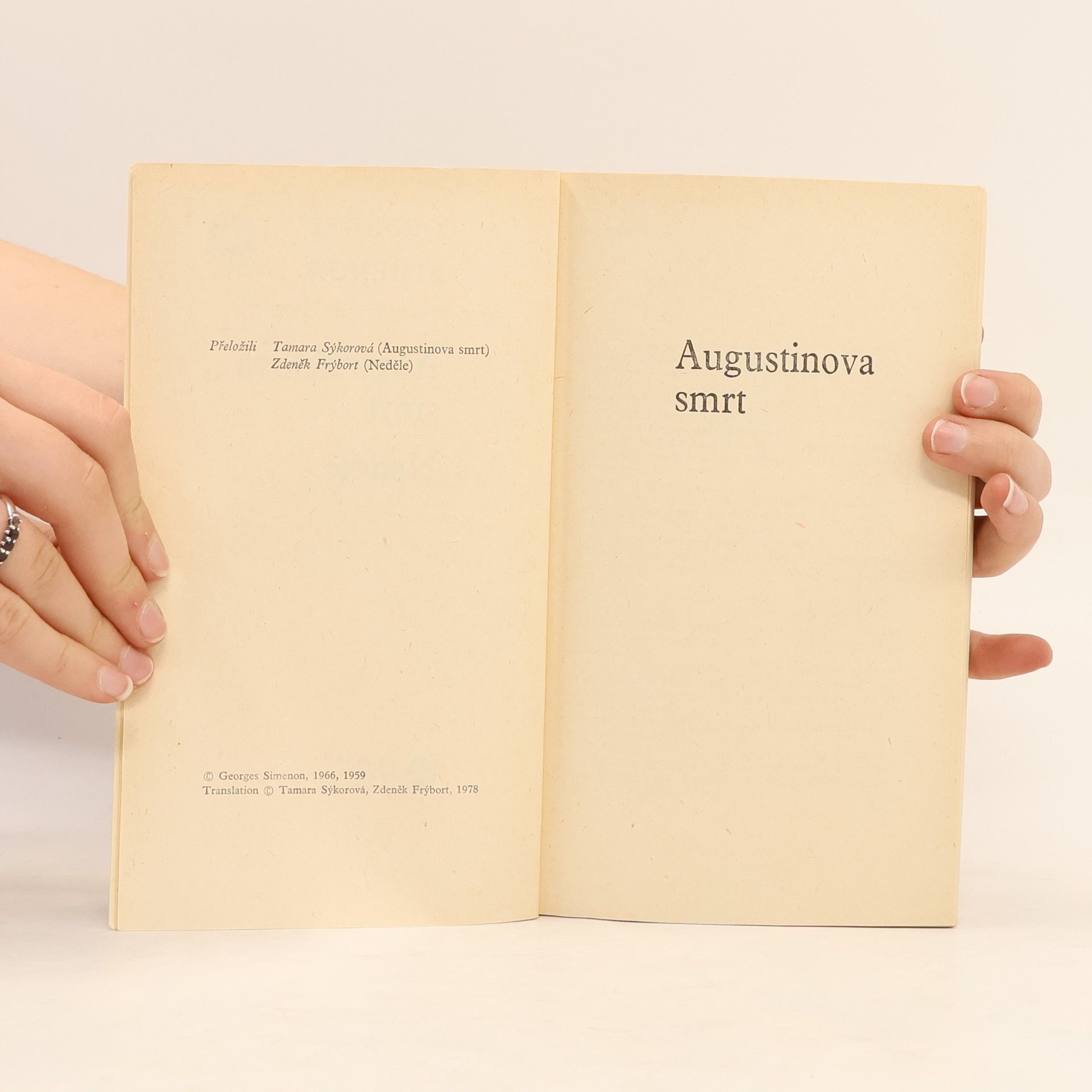 Georges Simenon Augustinova smrt. Neděle