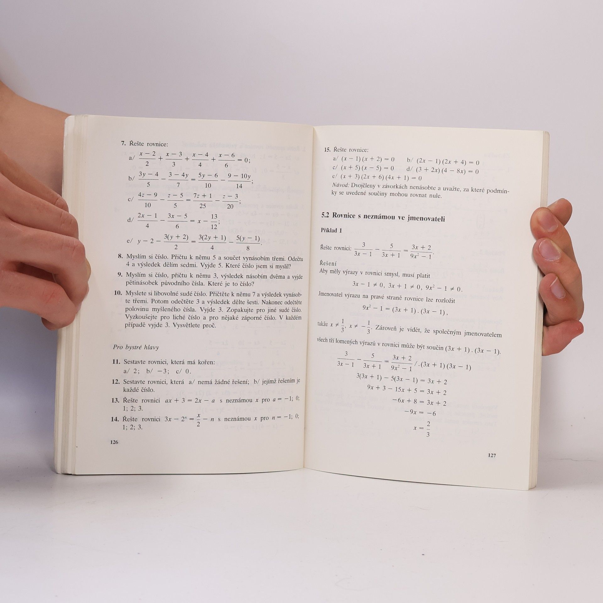 Bohuslav Eichler Matematika pro 9. ročník základní školy a nižší třídy gymnázia