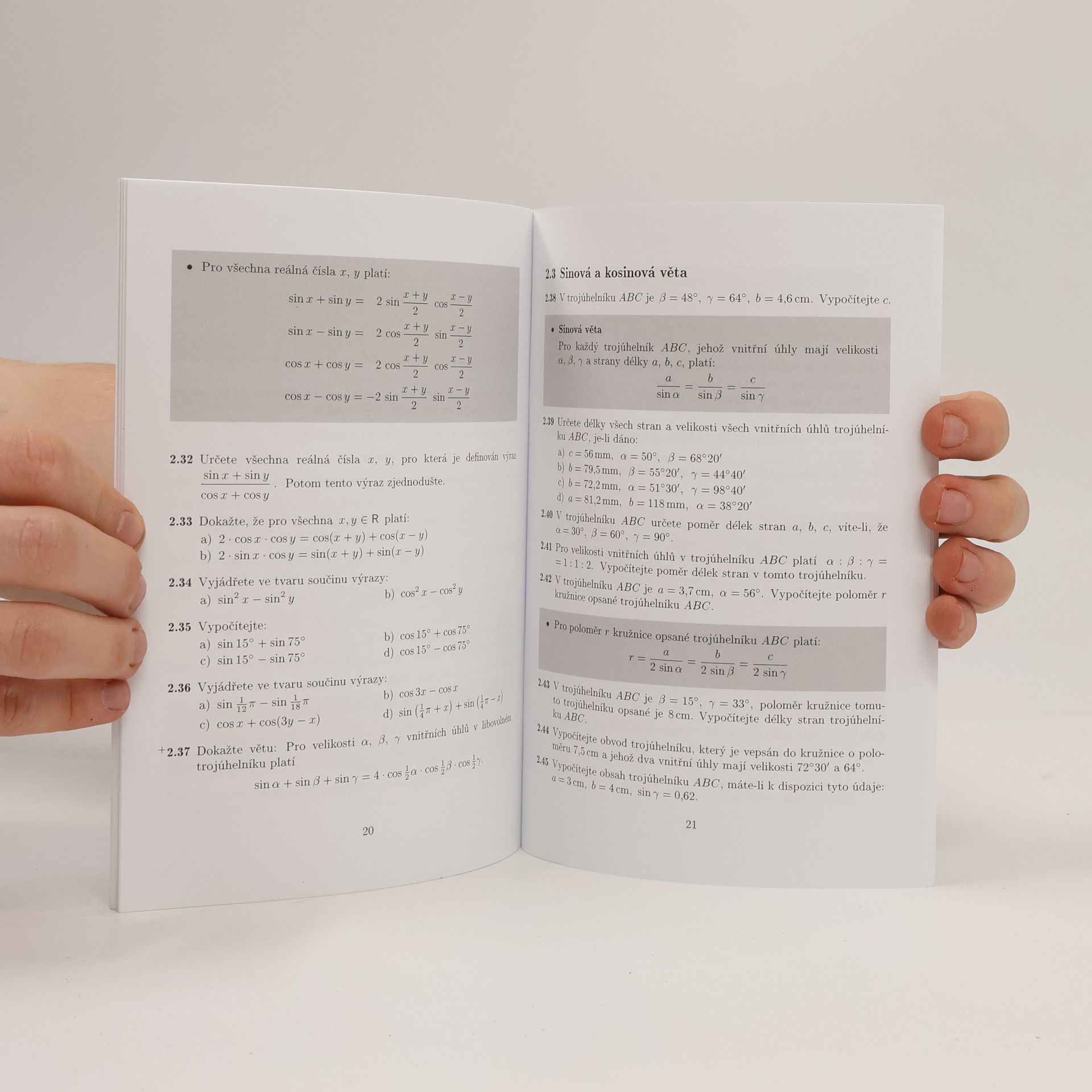 Oldřich Odvárko Sbírka úloh z matematiky pro gymnázia - Goniometrie