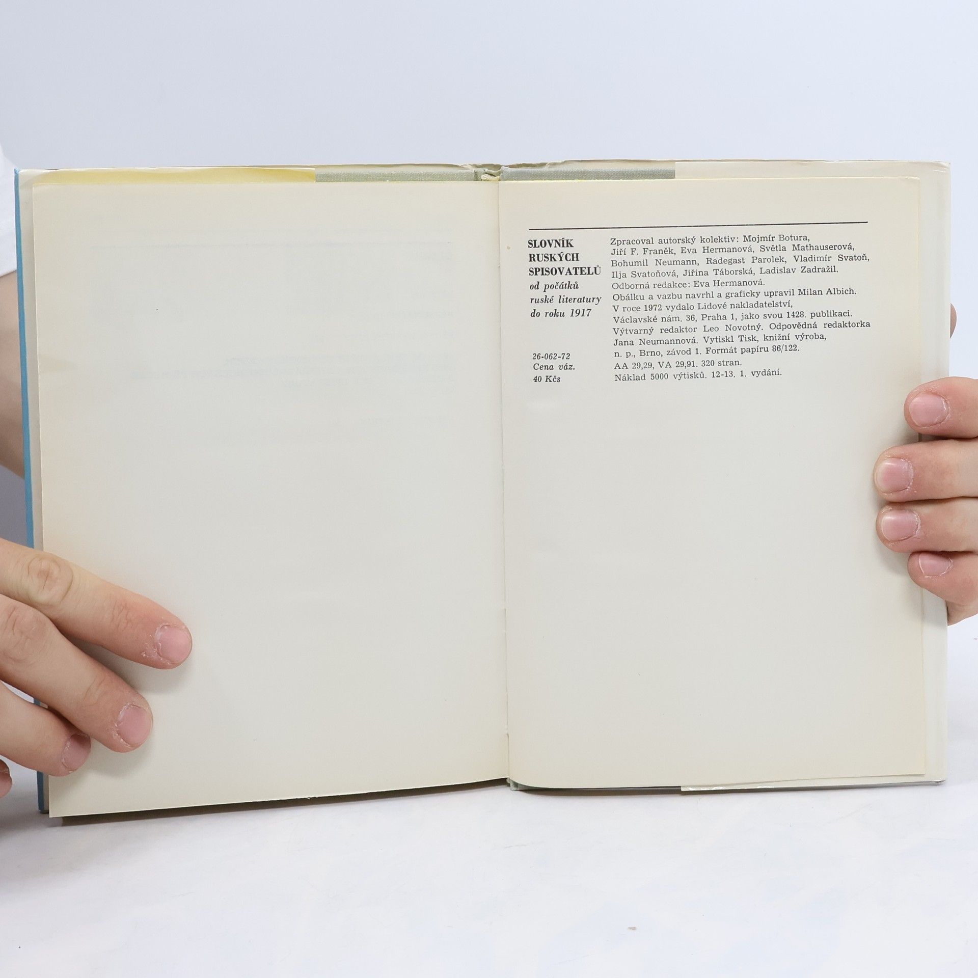 Mojmír Botura Slovník ruských spisovatelů. Od počátků ruské literatury do roku 1917