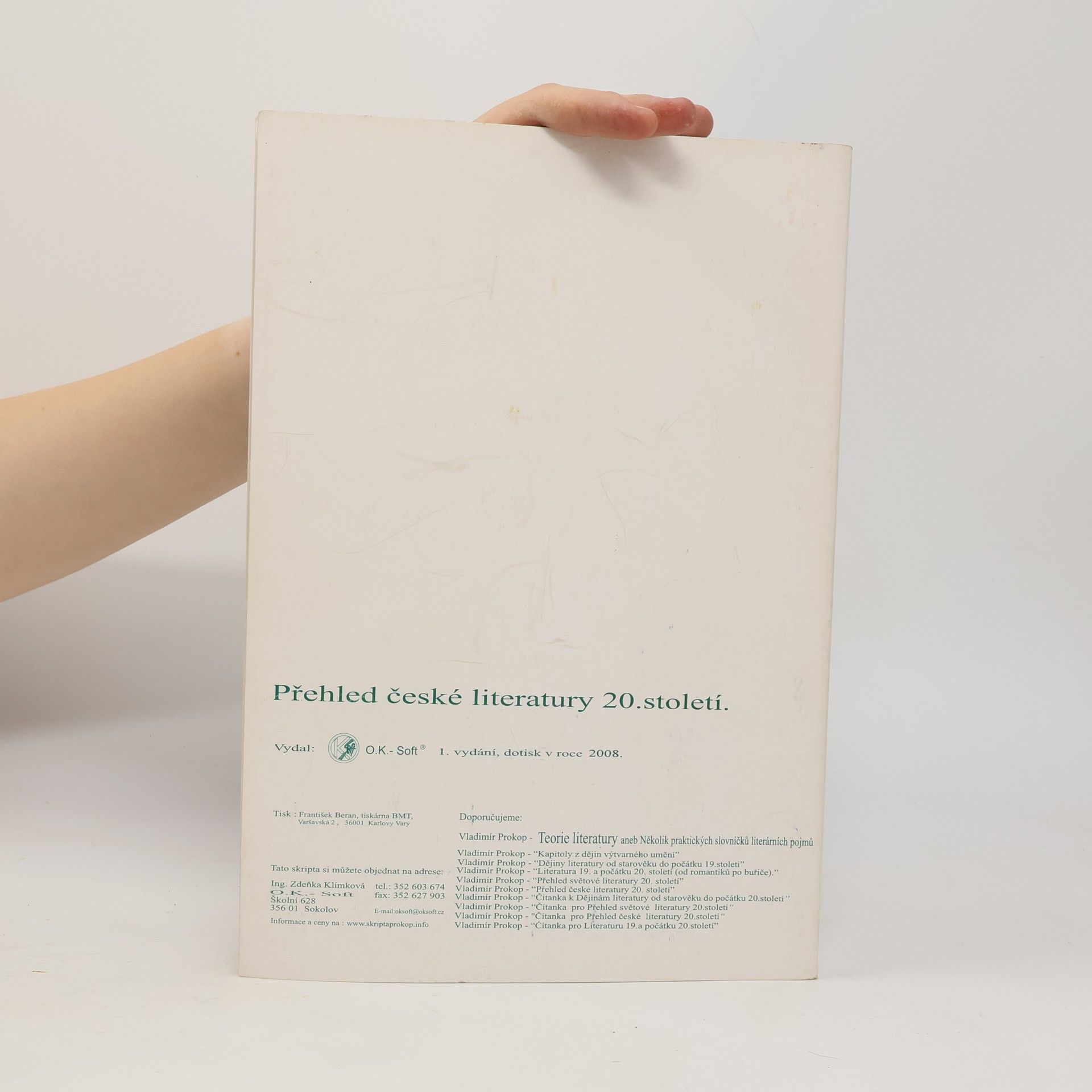 Vladimír Prokop Přehled české literatury 20. století