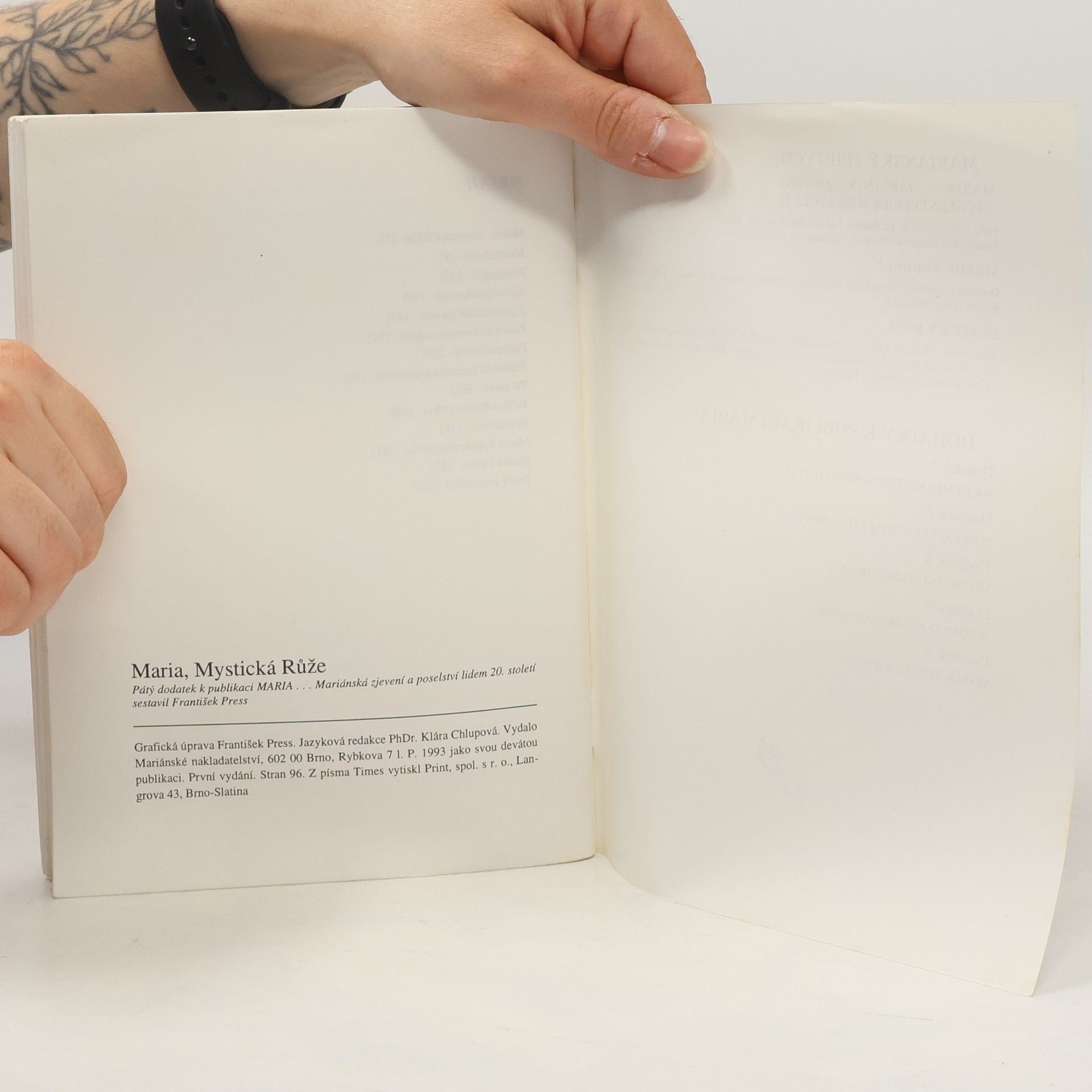 František Press Maria 5. Mystická Růže