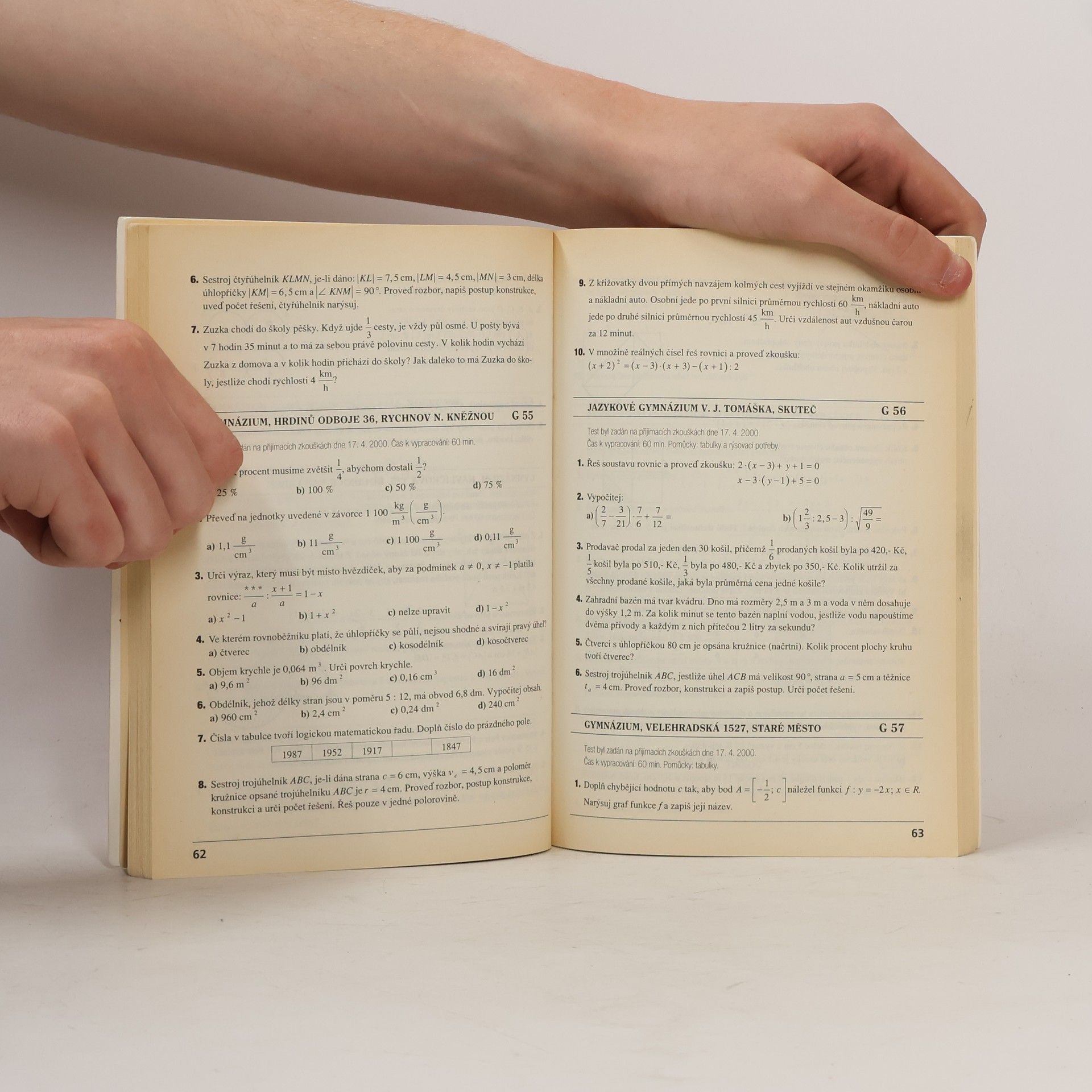 Various authors Testy z matematiky 2001 : příprava k přijímacím zkouškám na čtyřleté střední školy : pro žáky, učitele a rodiče
