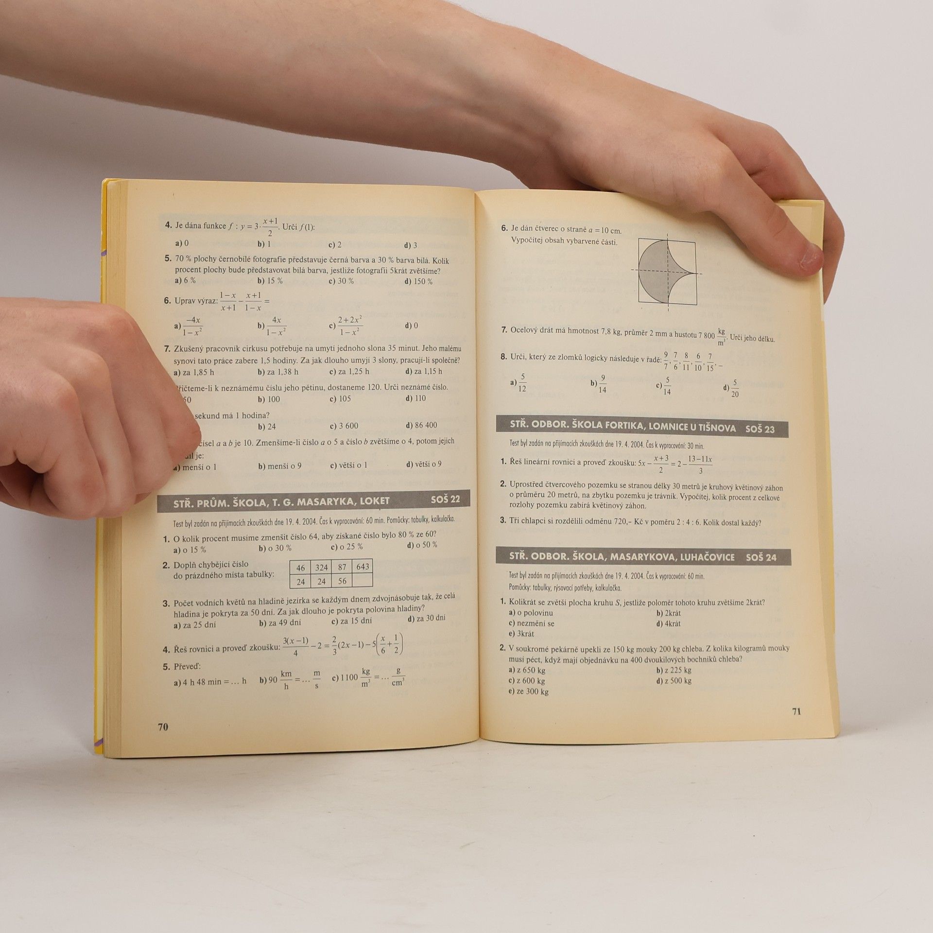 Andrea Havlínová Testy z matematiky 2005