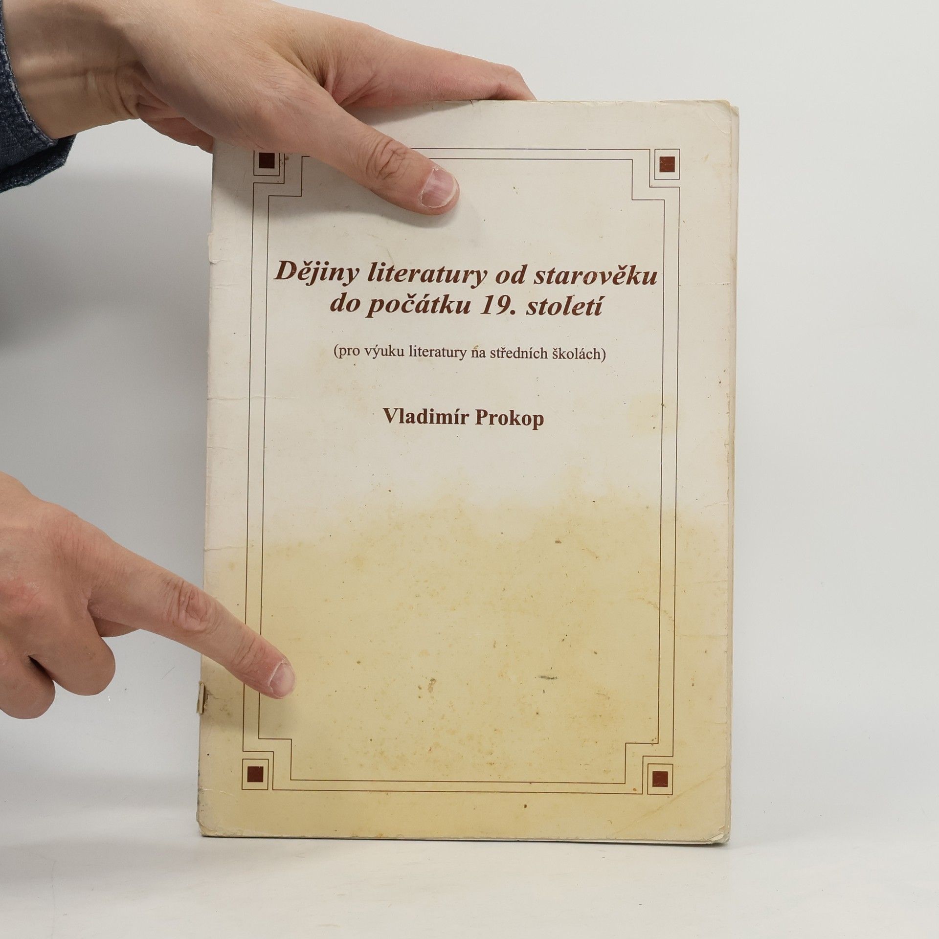 Vladimír Prokop Dějiny literatury od starověku do počátku 19. století