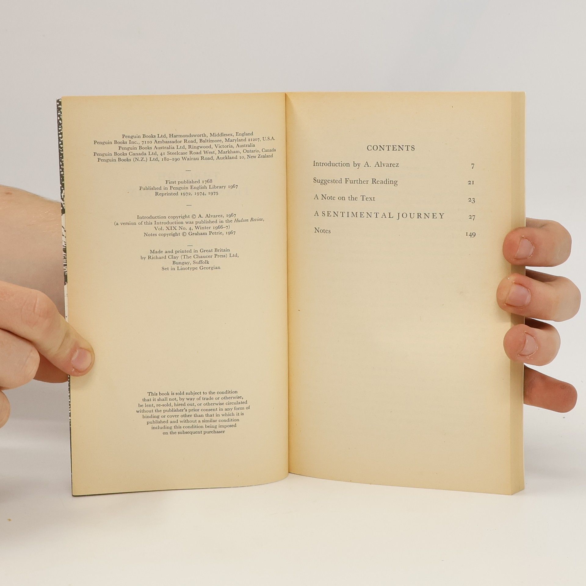 Laurence Sterne A Sentimental Journey