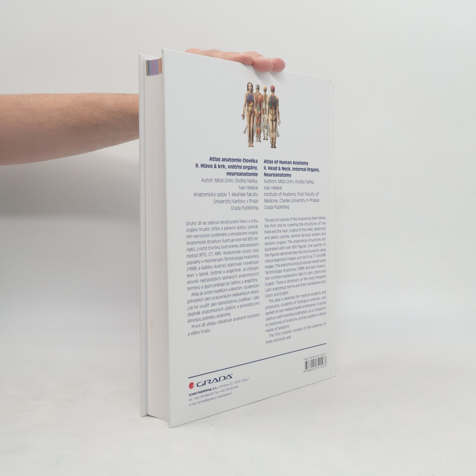 Ondřej Naňka Atlas anatomie člověka II. - Hlava a krk, vnitřní orgány, neuroanatomie