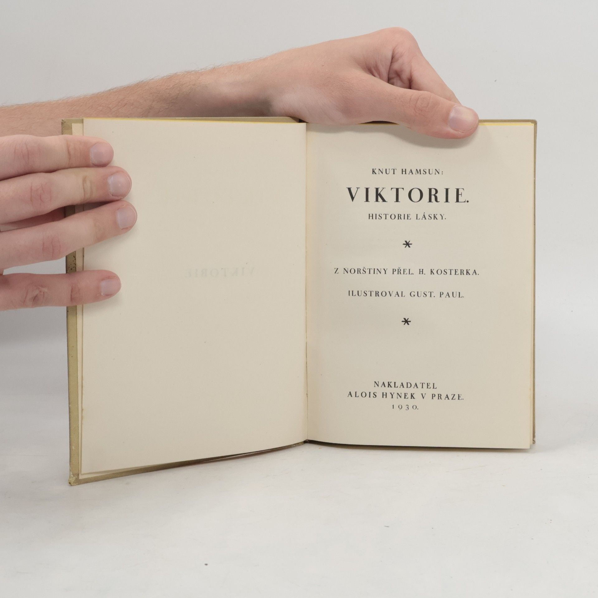 Knut Hamsun Viktorie. Historie lásky