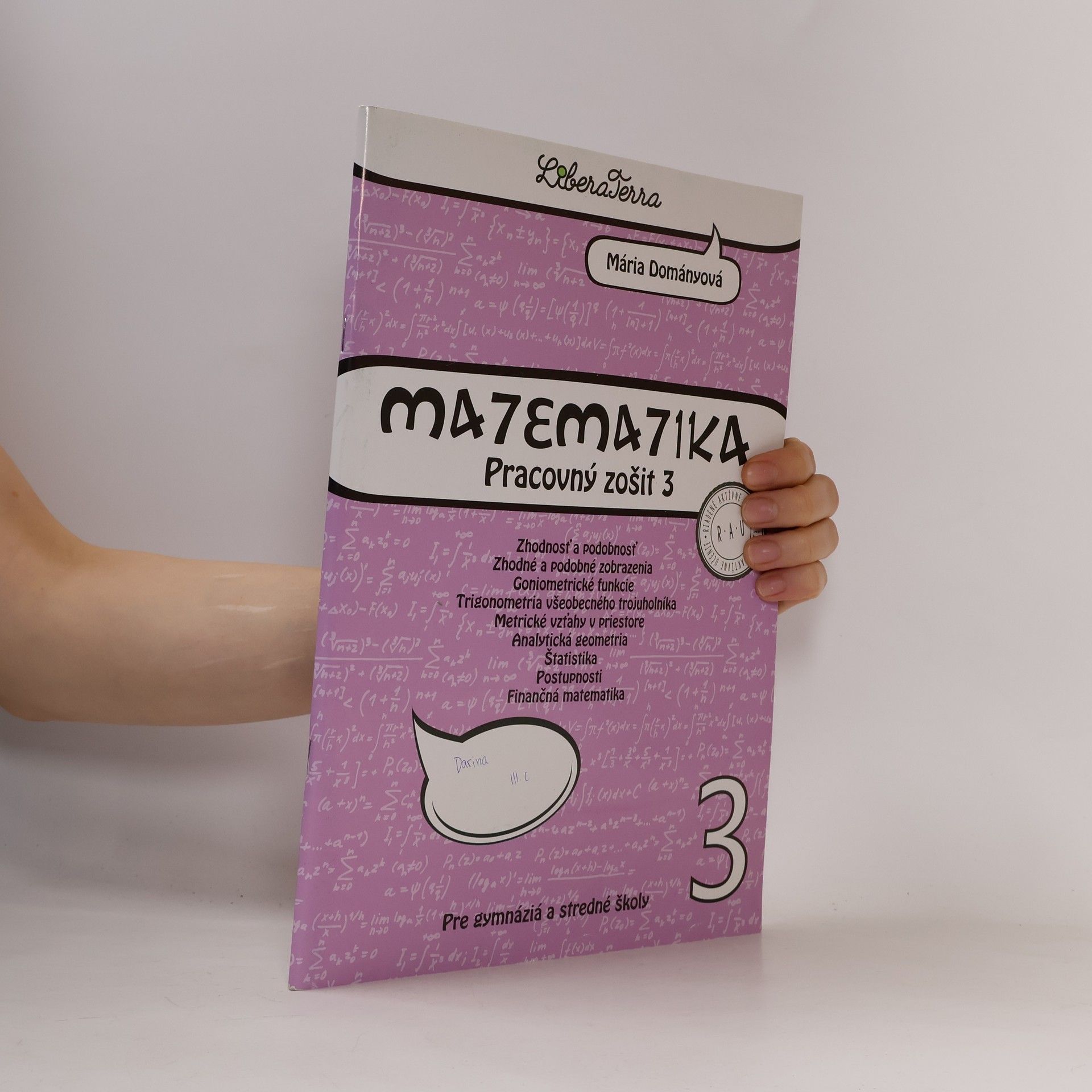 Mária Dományová Matematika. Pracovný zošit 3