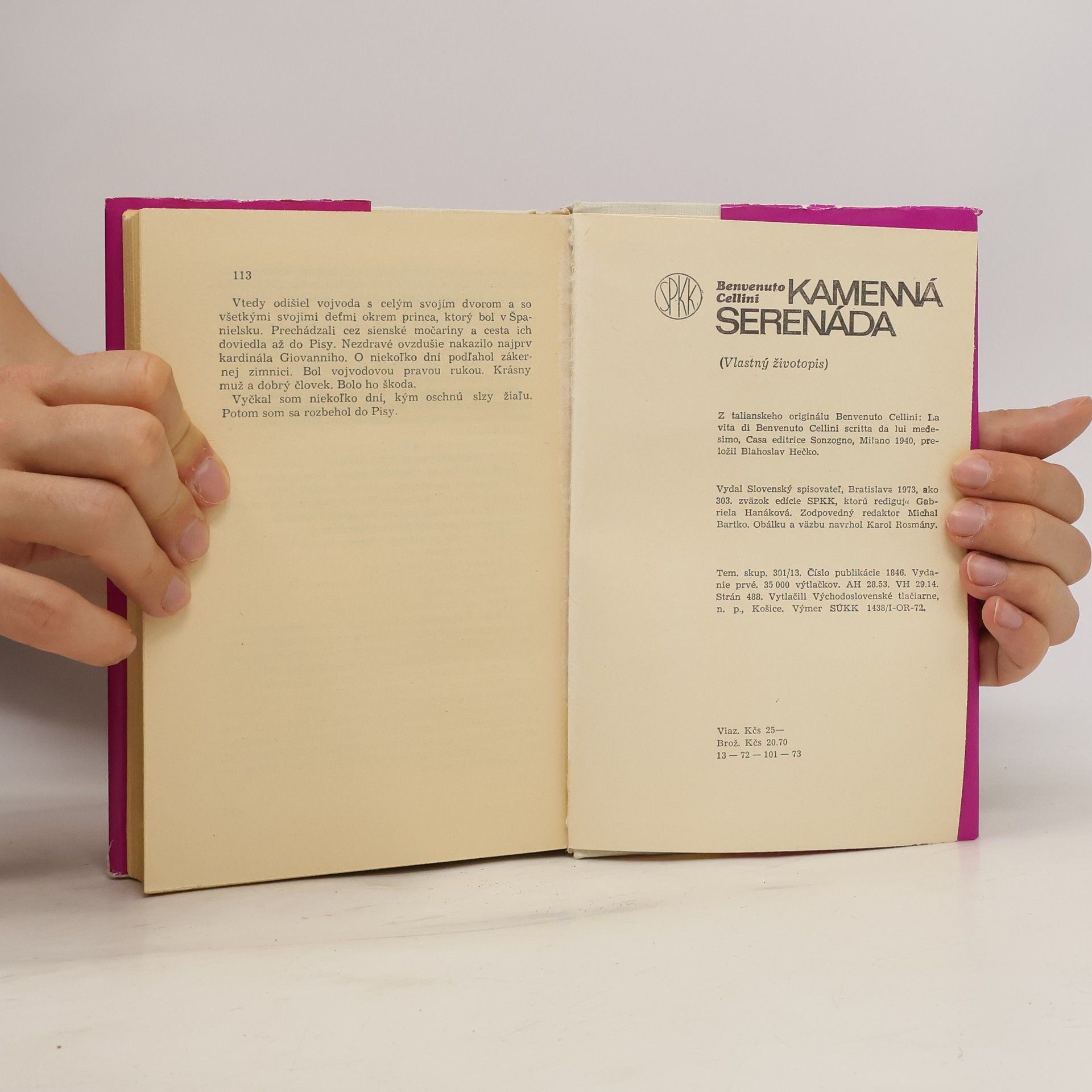 Benvenuto Cellini Kamenná serenáda