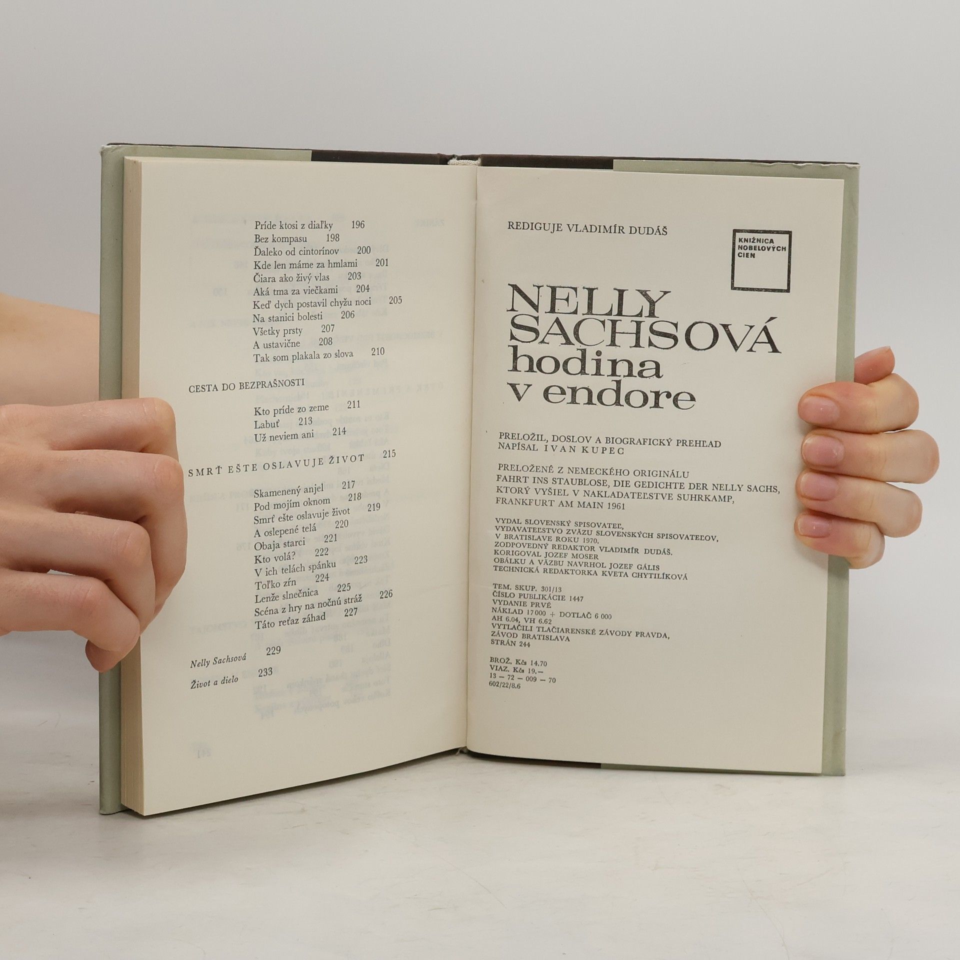 Nelly Sachs Hodina v endore