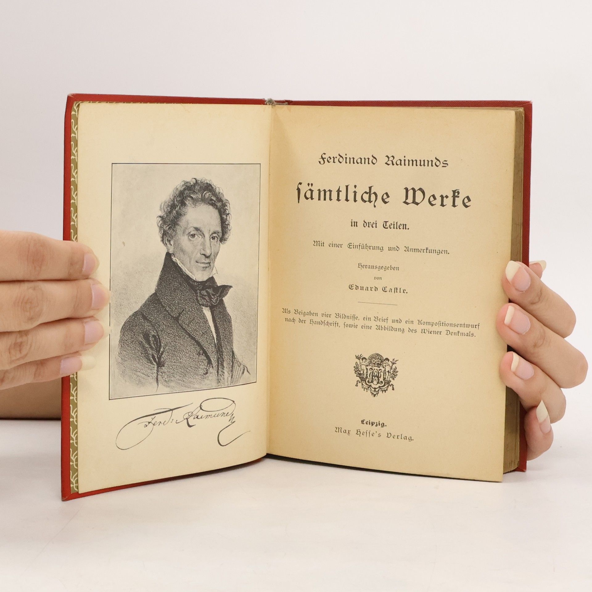 Ferdinand Raimund Sämtliche Werke in drei Teilen