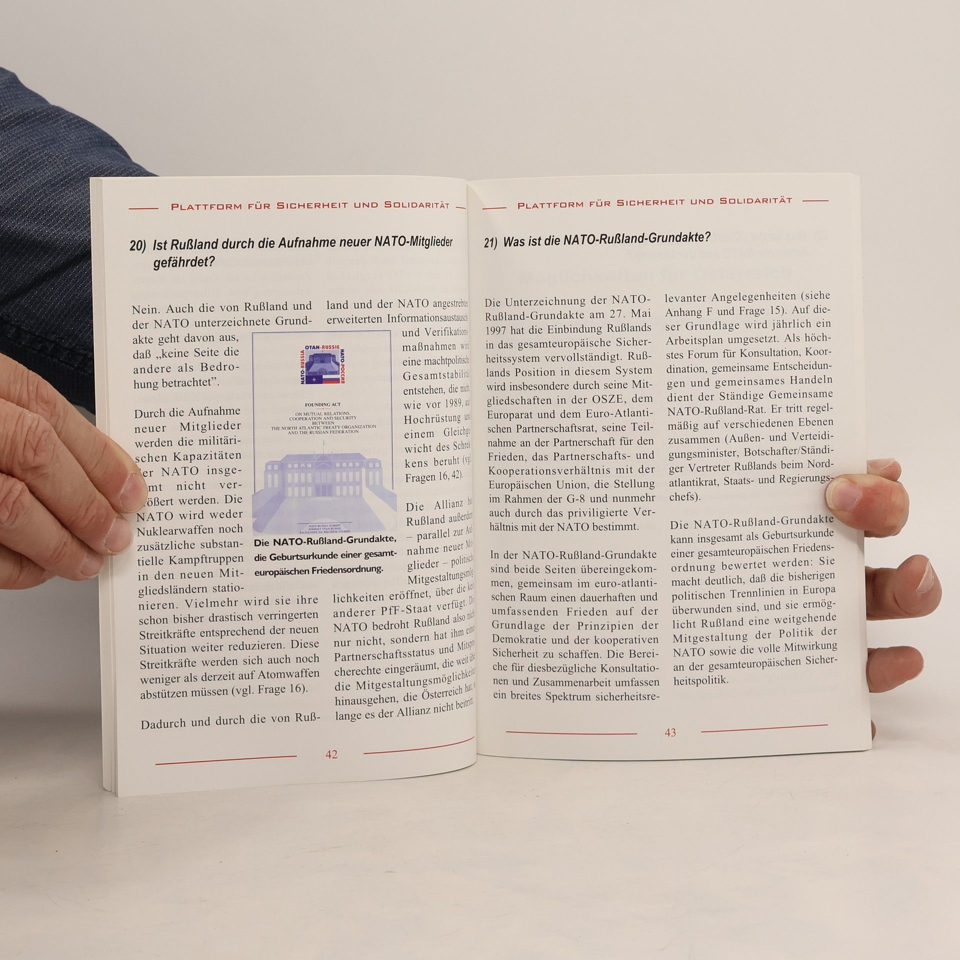Plattform für Sicherheit und Solidarität Handbuch zur österreichischen Sicherheitspolitik