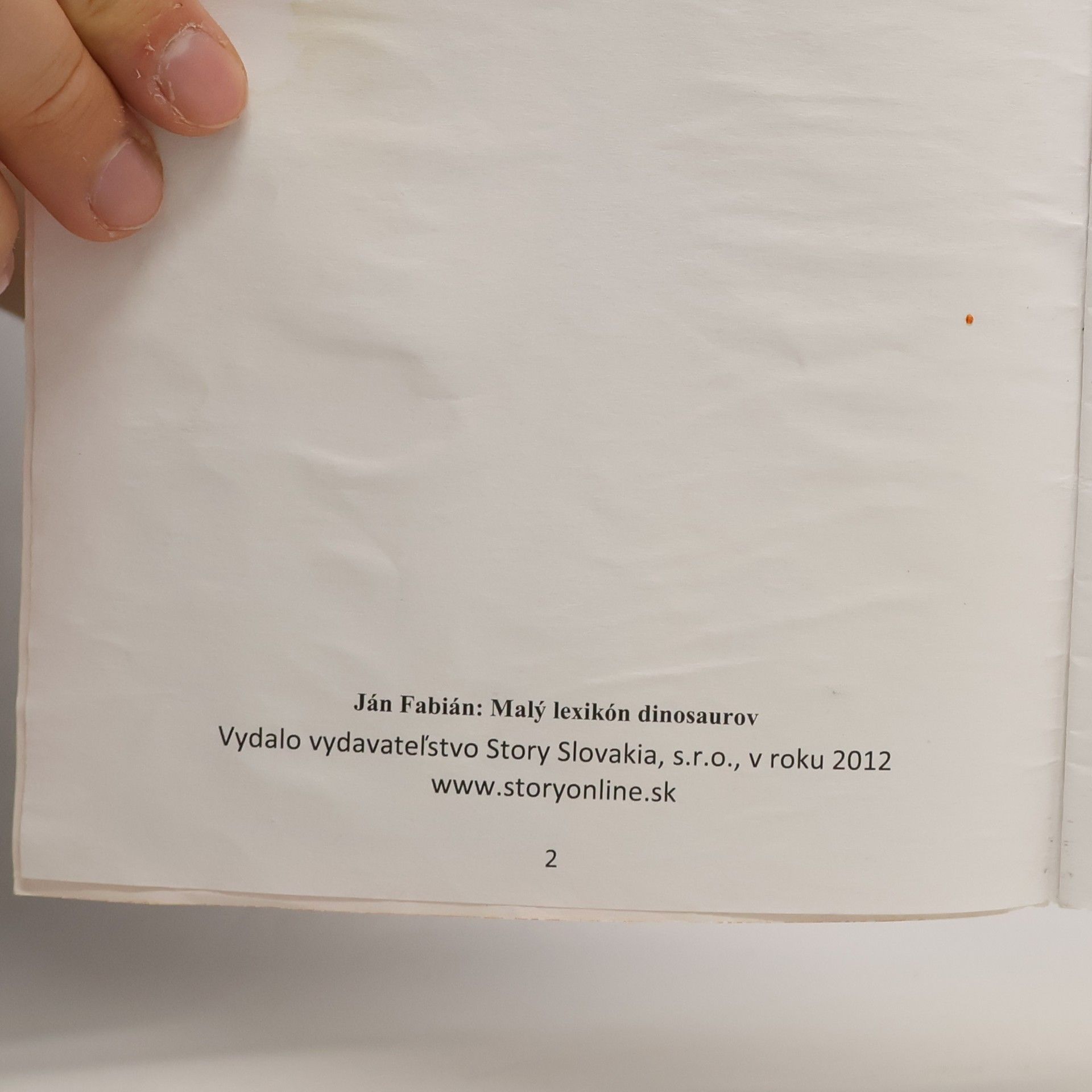 Ján Fabian Malý lexikon dinosaurov