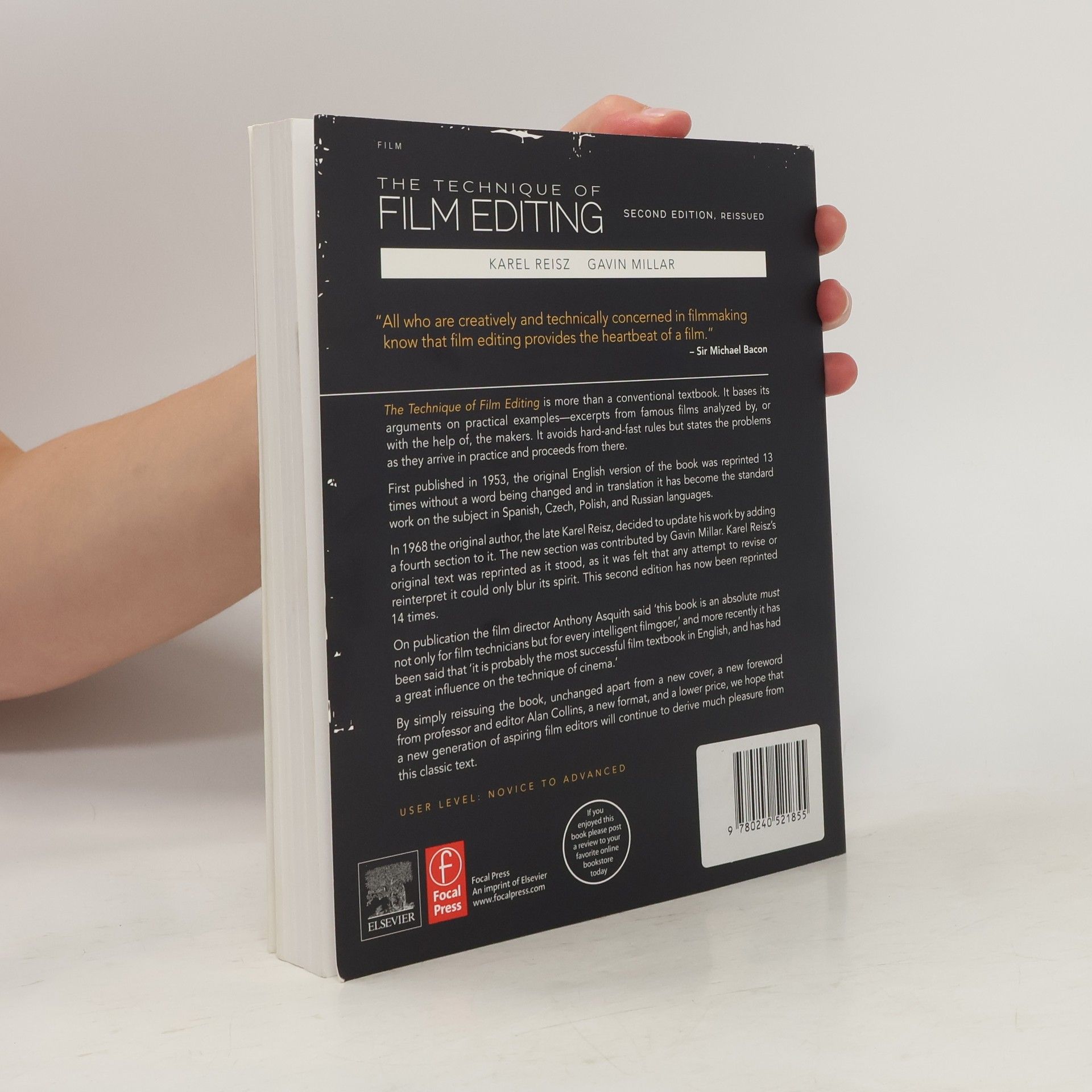 Karel Reisz Technique of Film Editing, Reissue of 2nd Edition