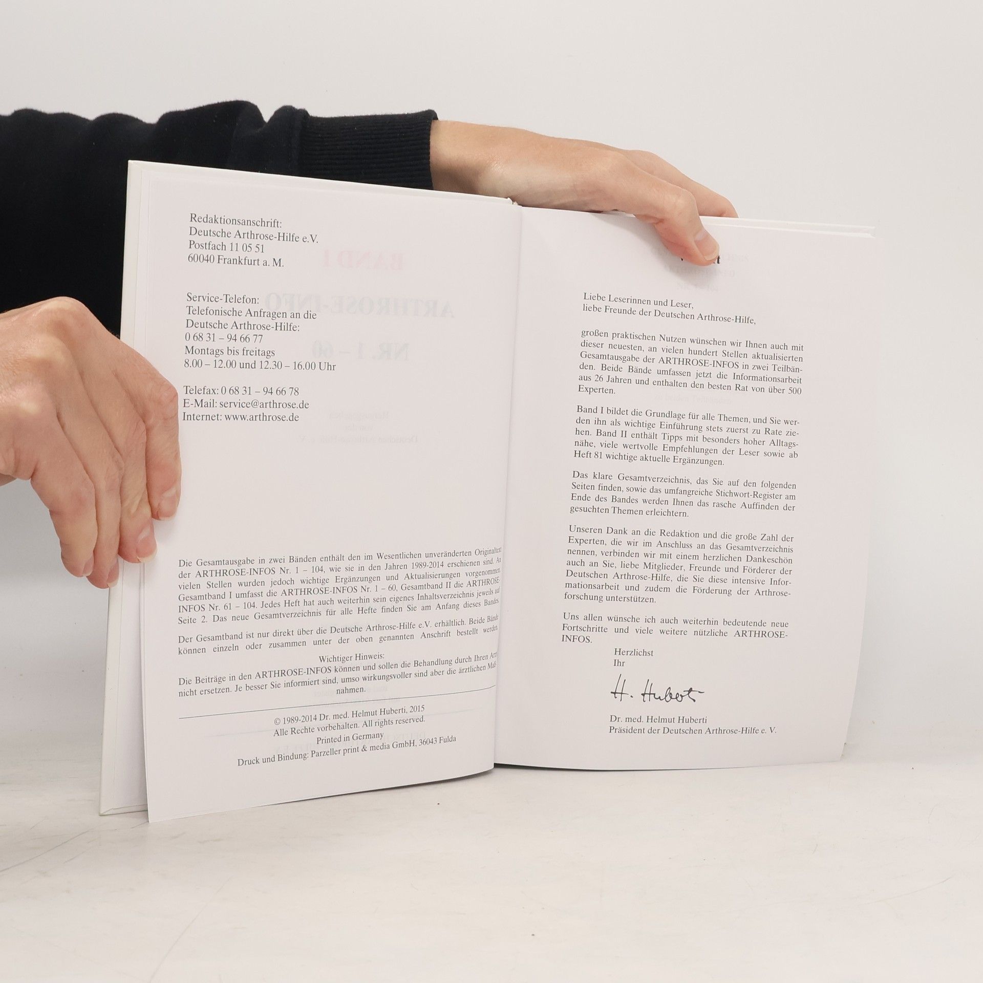Helmut Huberti Arthrose Info Nr. 1-60