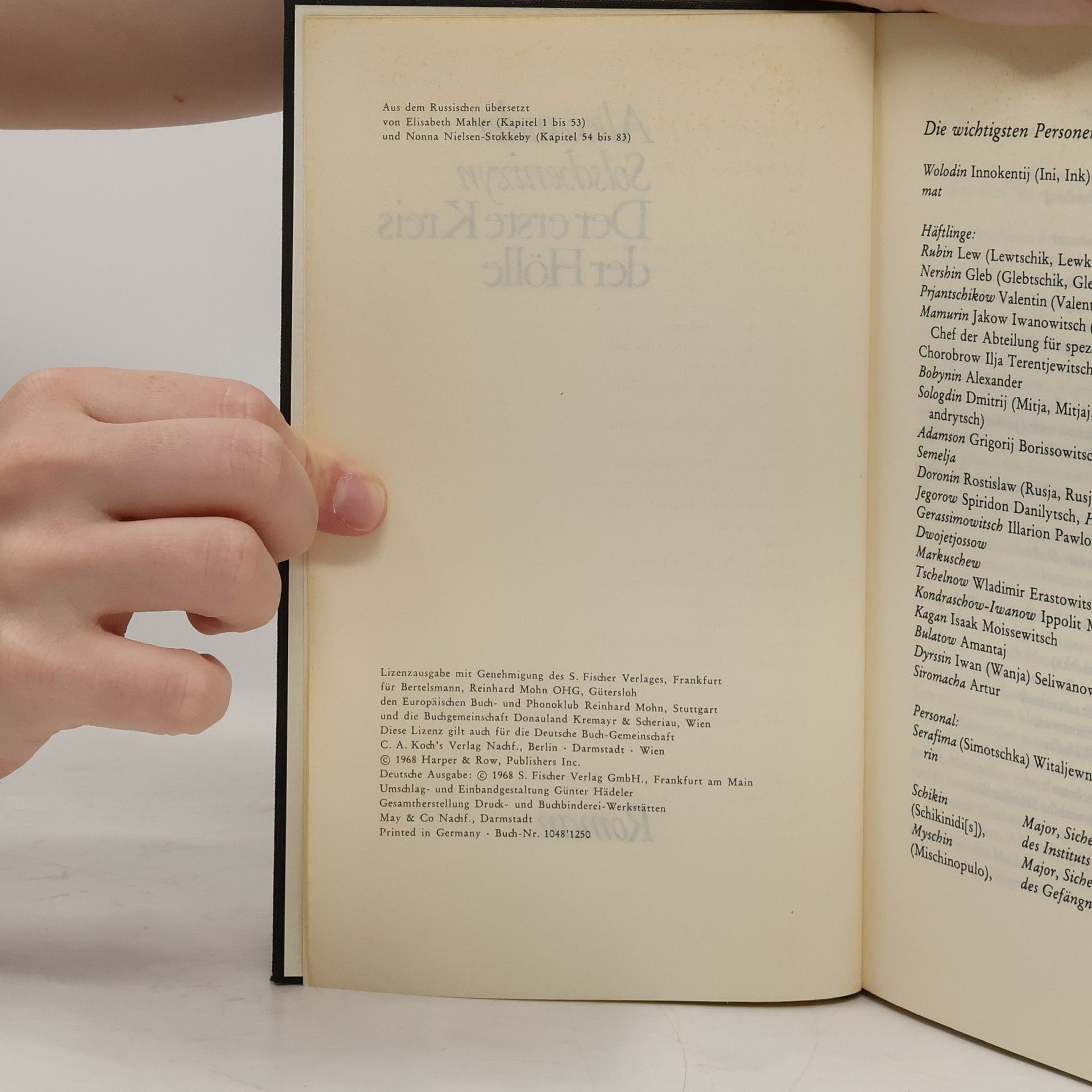 Alexander Issajewitsch Solschenizyn Der erste Kreis der Hölle