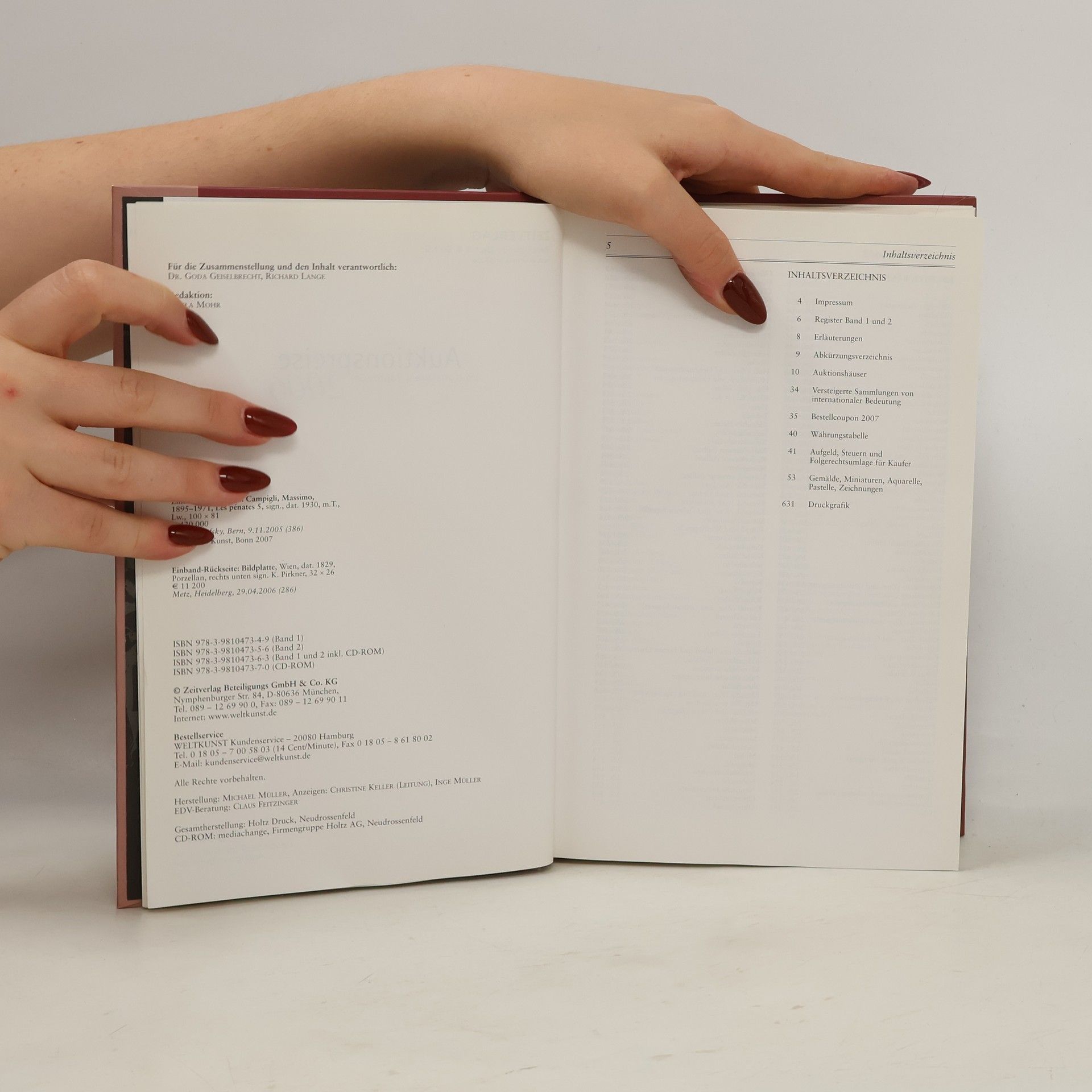 Gisela Mohr Auktionspreise im Kunstpreis Jahrbuch 2006 Band 1