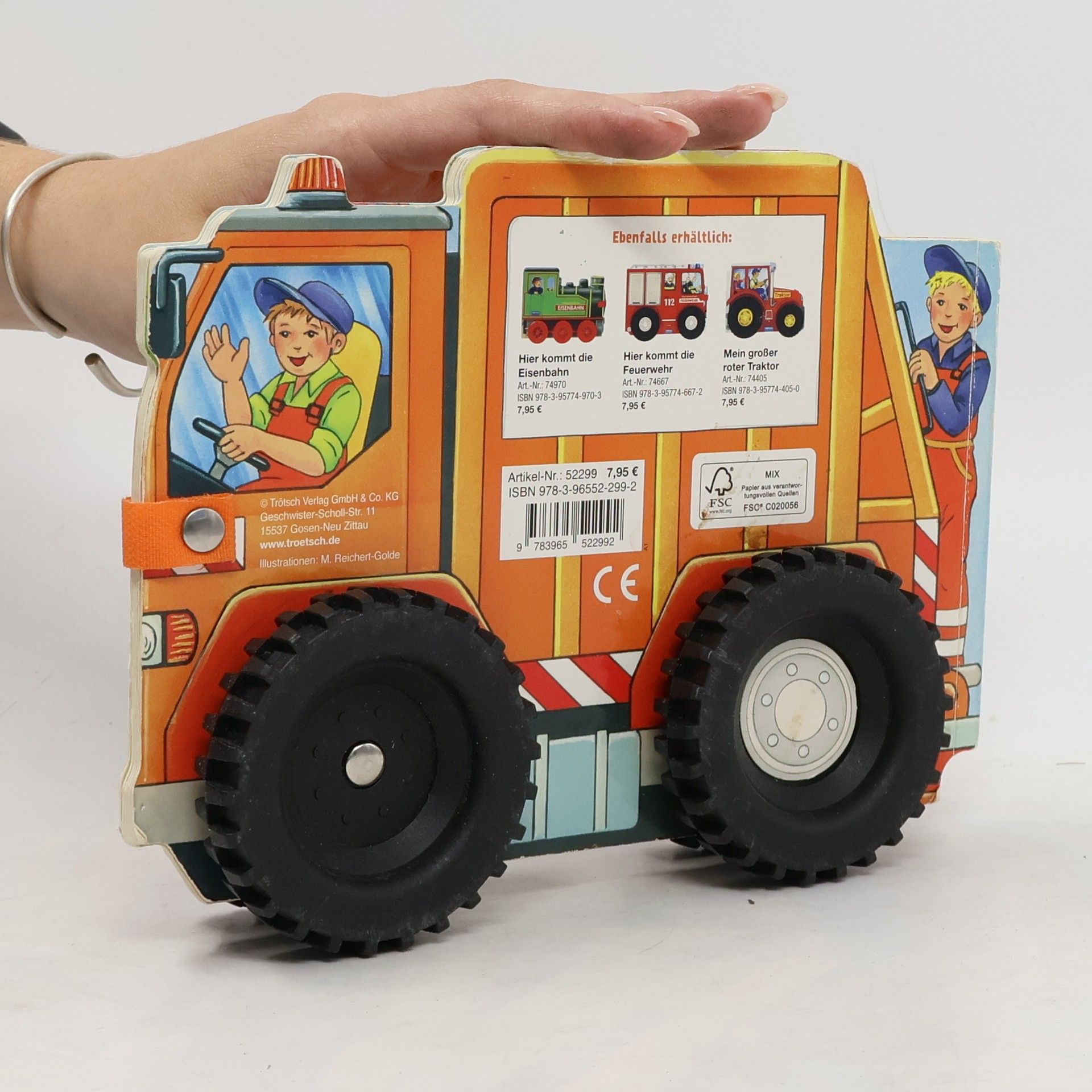 Trötsch Verlag Trötsch Pappenbuch mit Rädern Müllauto Hier kommt die Müllabfuhr