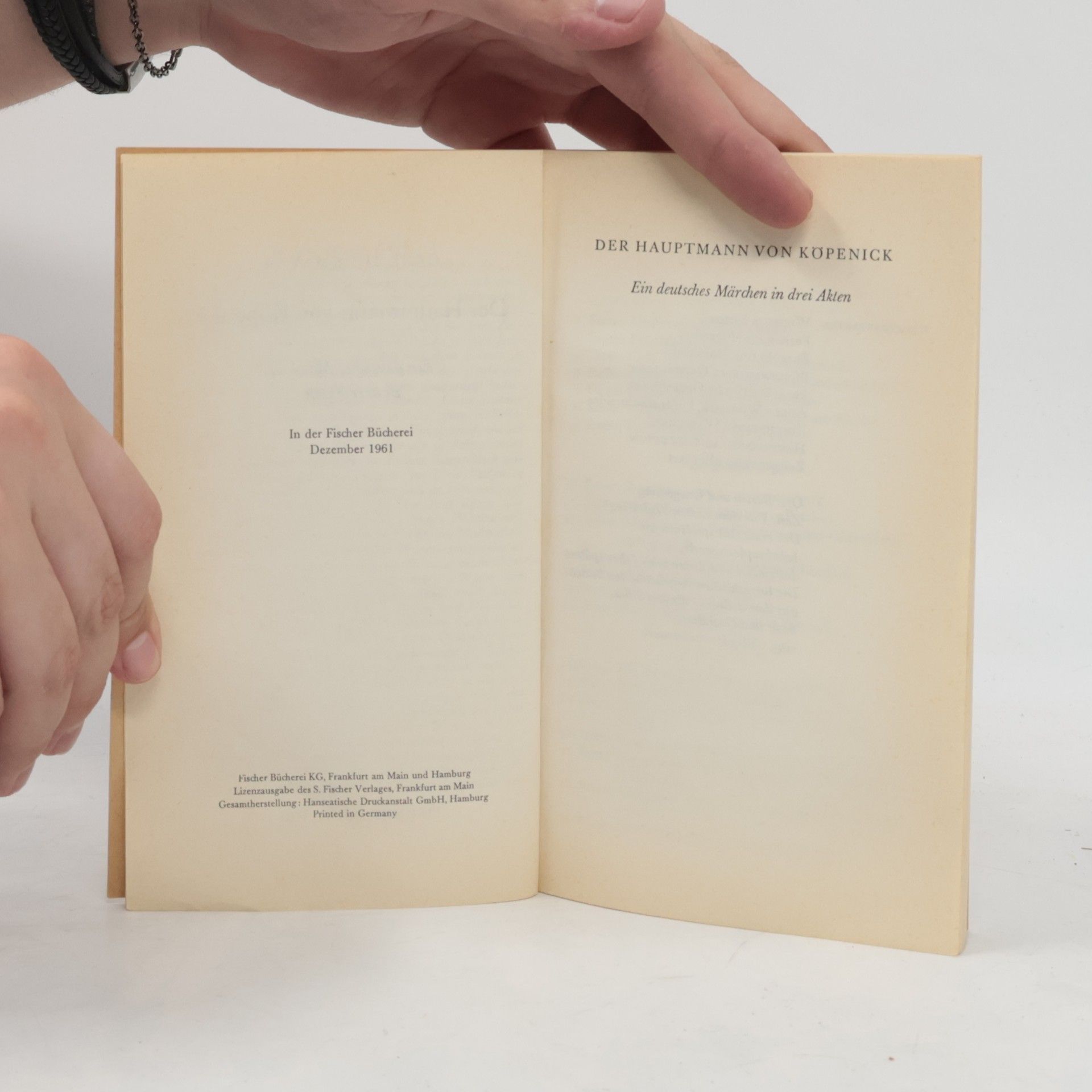Carl Zuckmayer Der Hauptmann von Köpenick