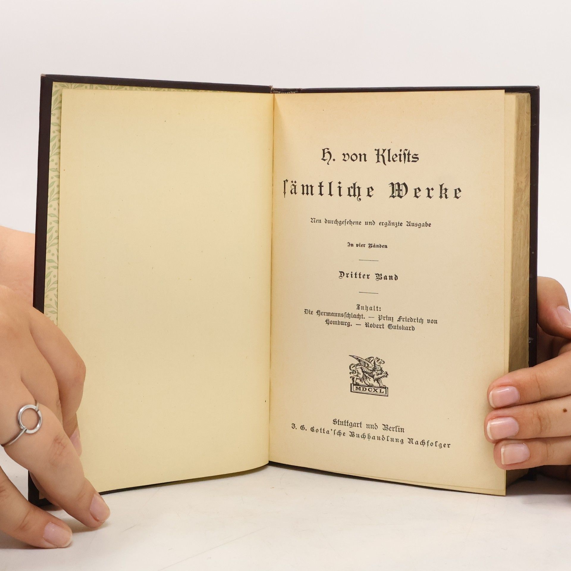 Heinrich von Kleist Sämtliche Werke. Dritter Band